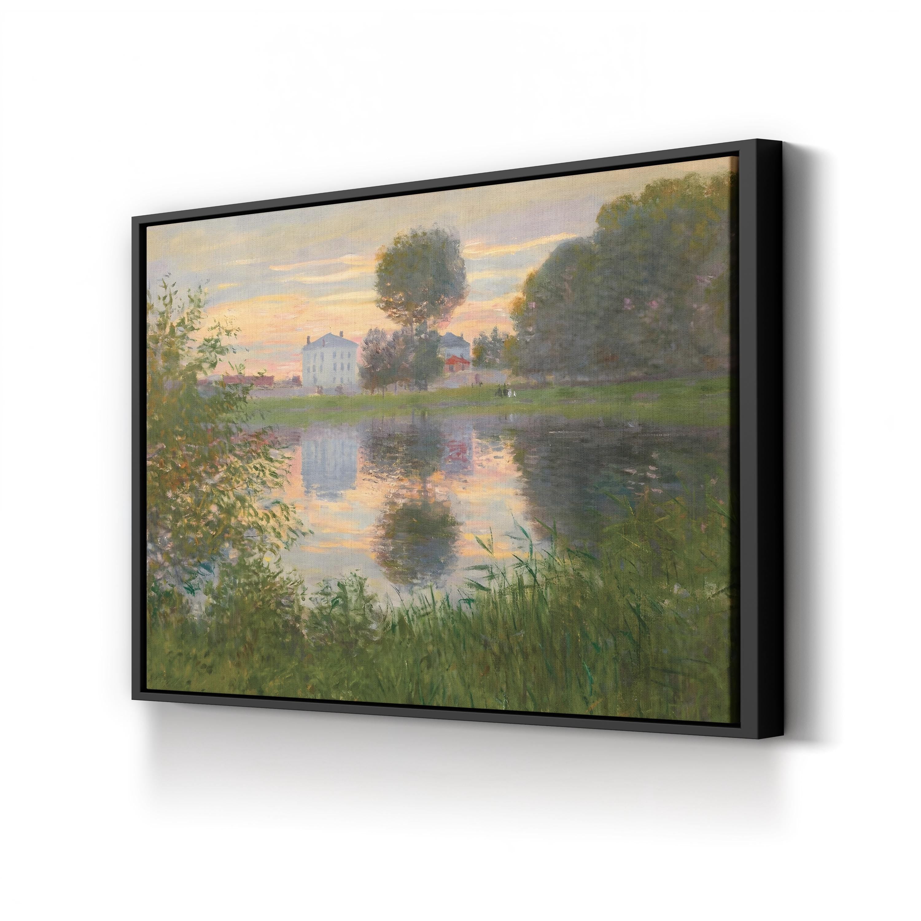 Ball Shaped Tree, Argenteuil 1876 – Claude Monet Wall Art | Impressionist River Canvas Print