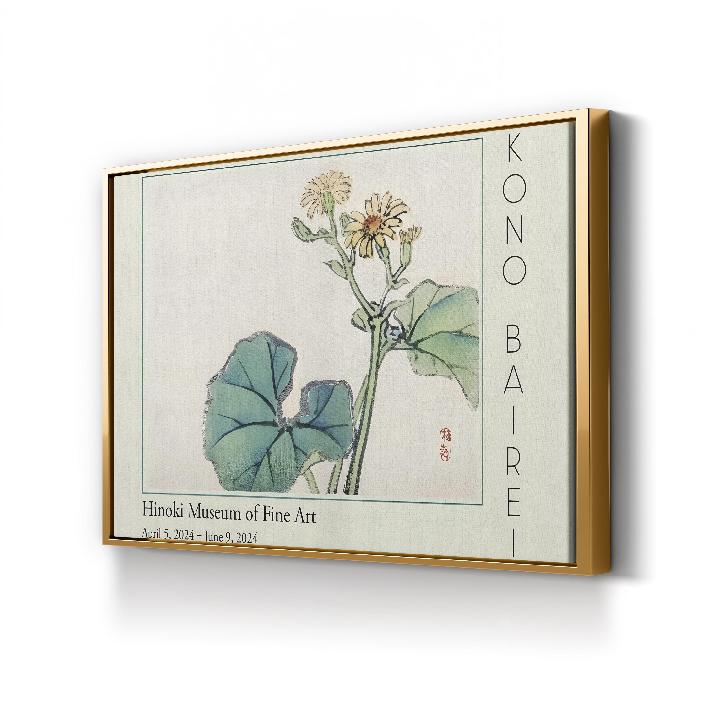 Barei Exhibition Flowers IV Wall Art by Kōno Bairei – Vintage Japanese Botanical Canvas Print