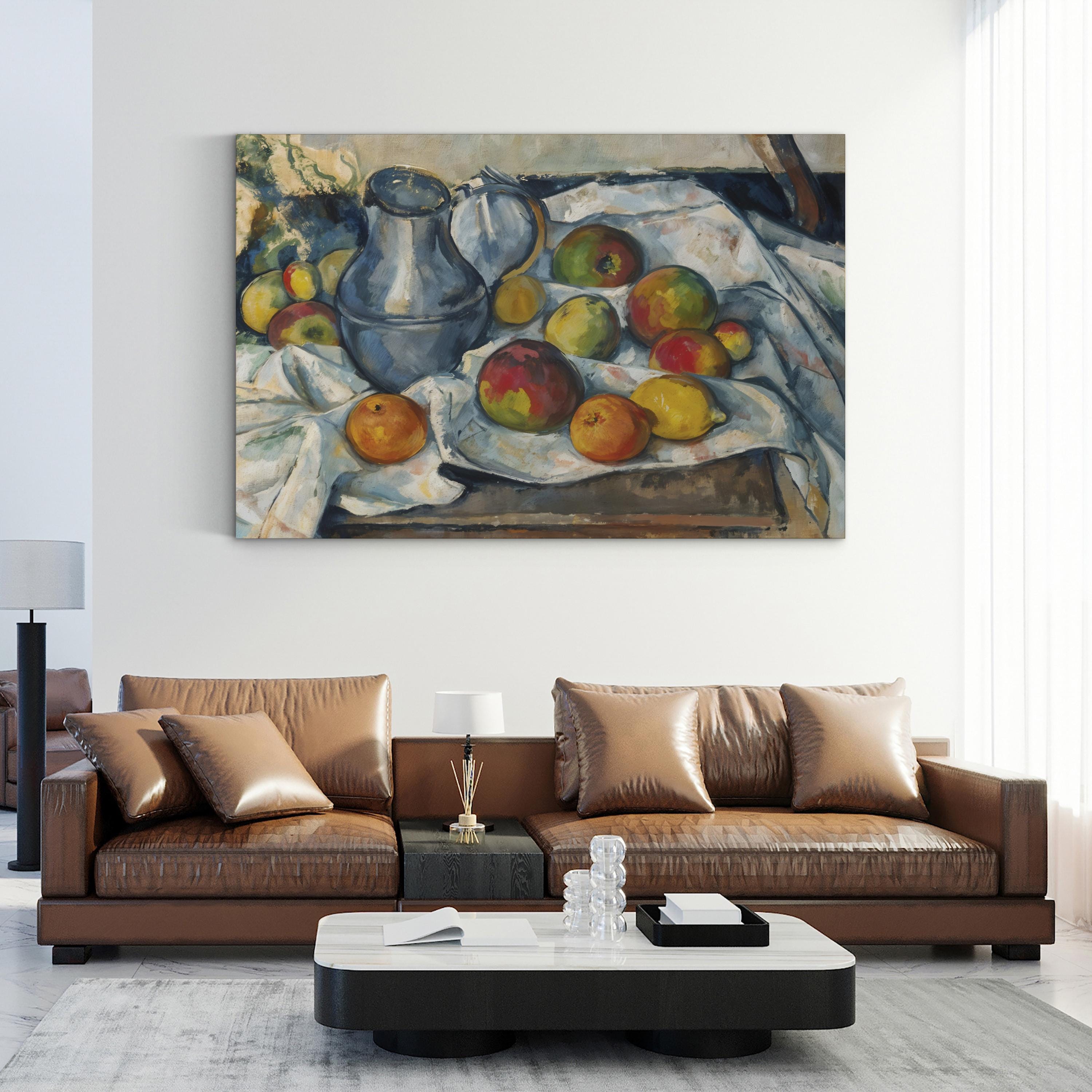 Bouilloire Et Fruits, 1888–90 Wall Art by Paul Cézanne