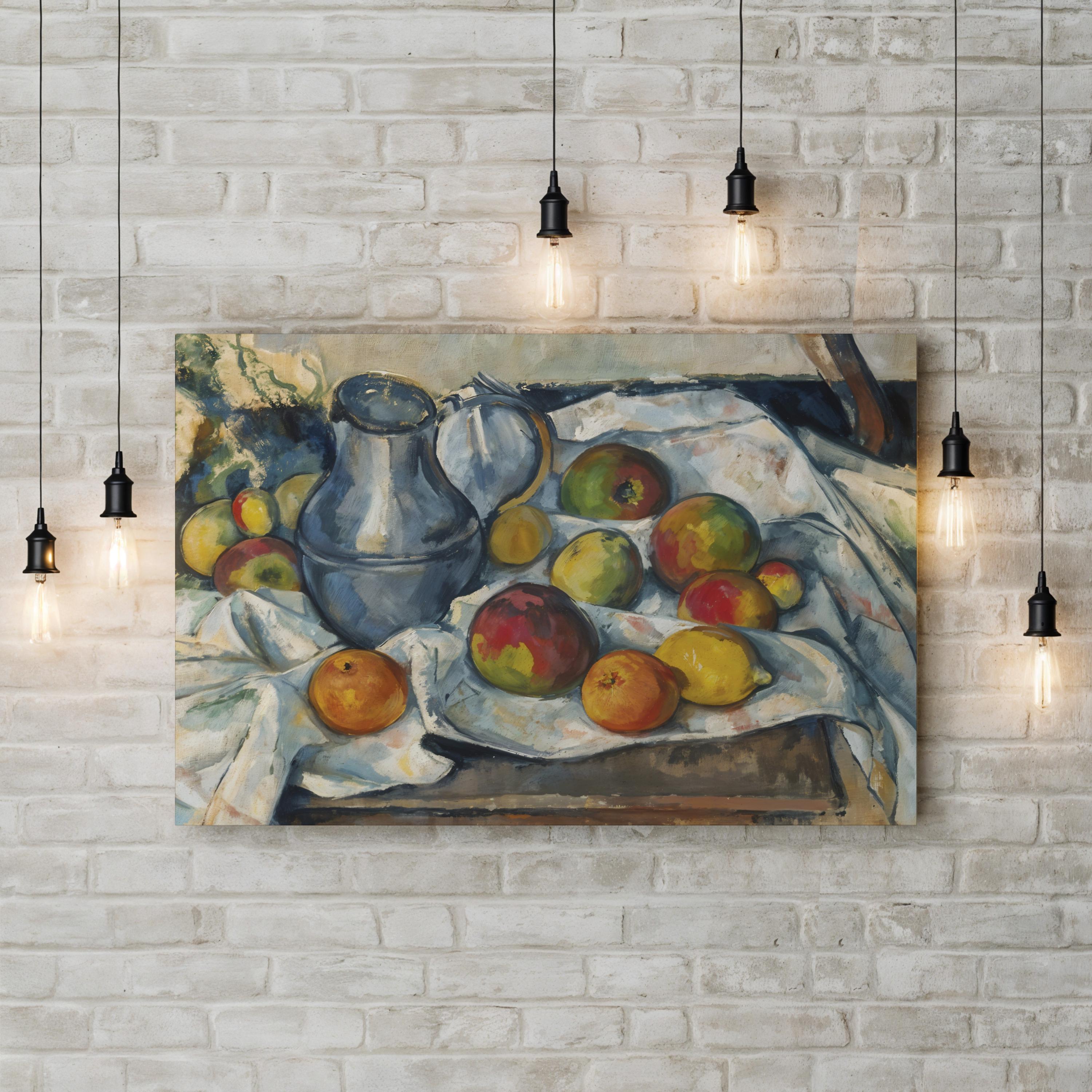 Bouilloire Et Fruits, 1888–90 Wall Art by Paul Cézanne