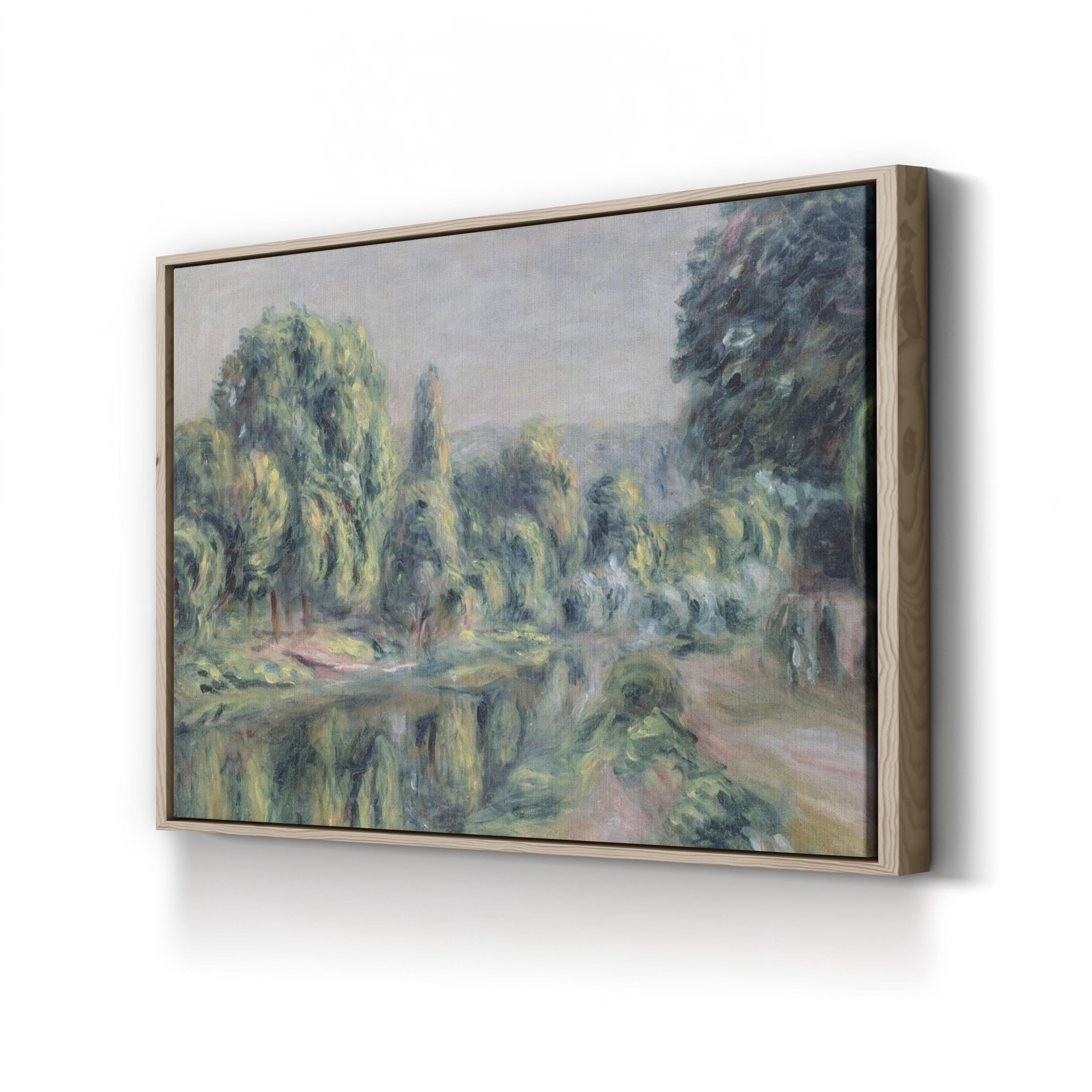 The Branch at Croissy, 1911 by Pierre-Auguste Renoir canvas print in Oak frame