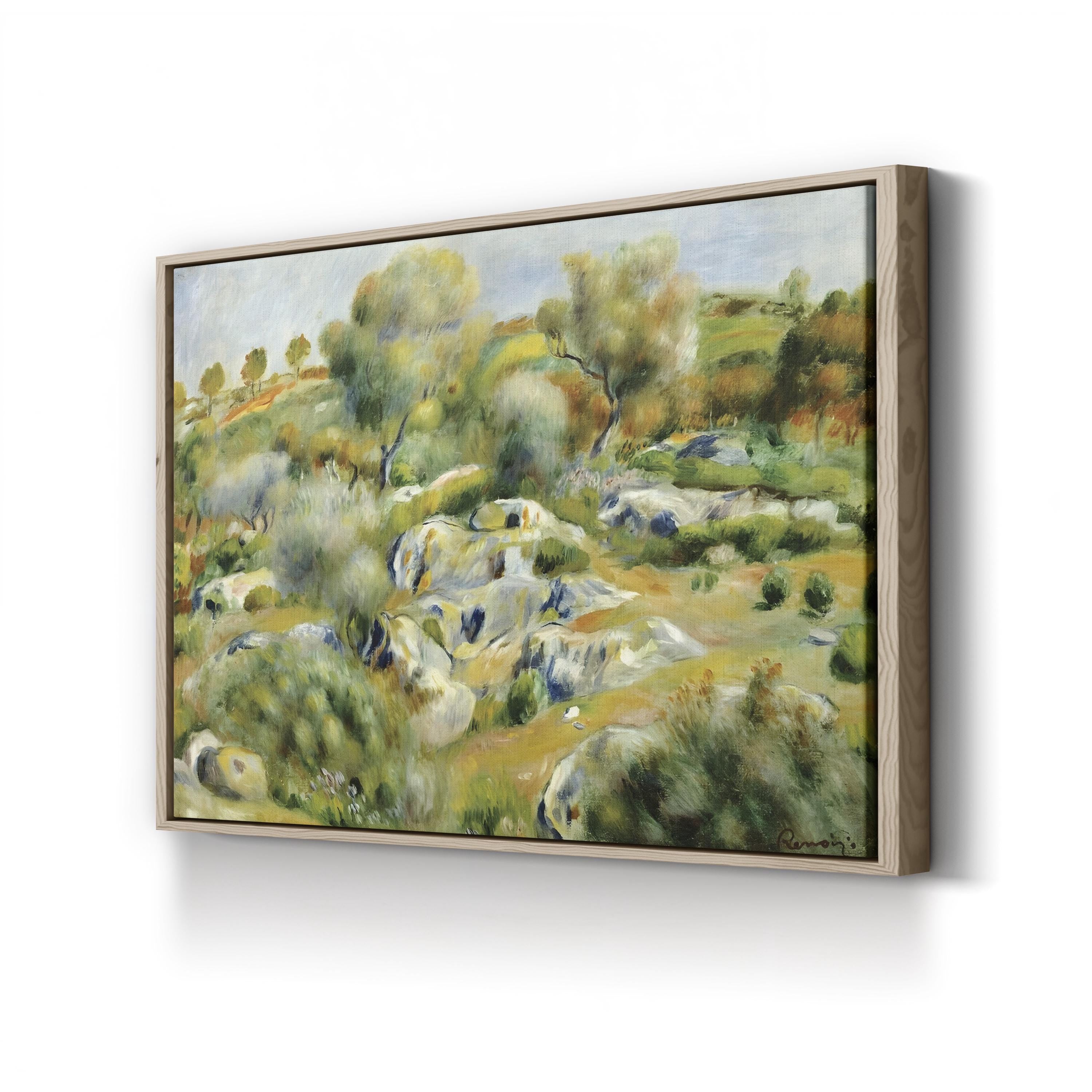Brittany Landscape With Trees And Rocks Wall Art by Pierre-Auguste Renoir