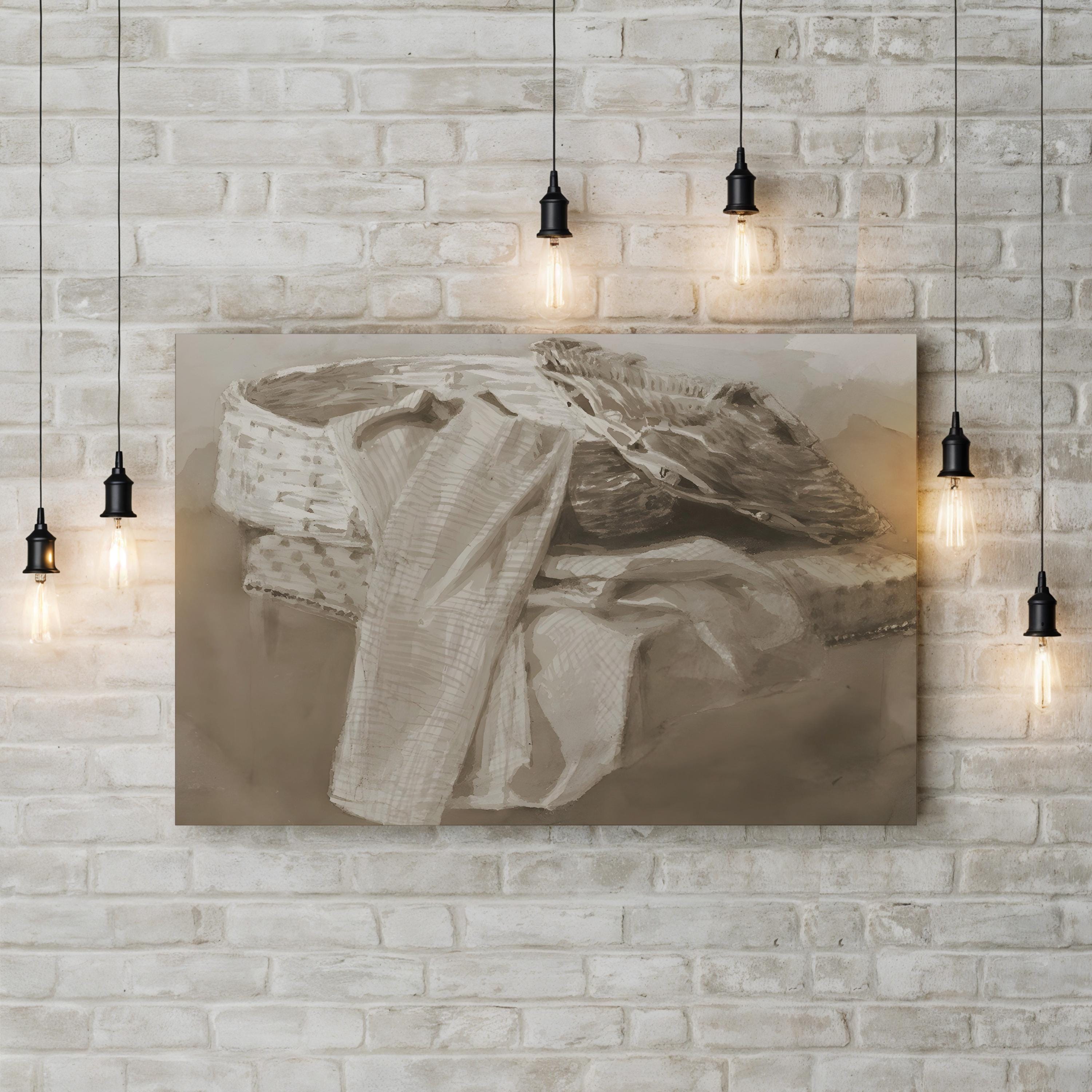 Dewint’s Basket Still Life Wall Art – Vintage Classical Still Life by Peter de Wint