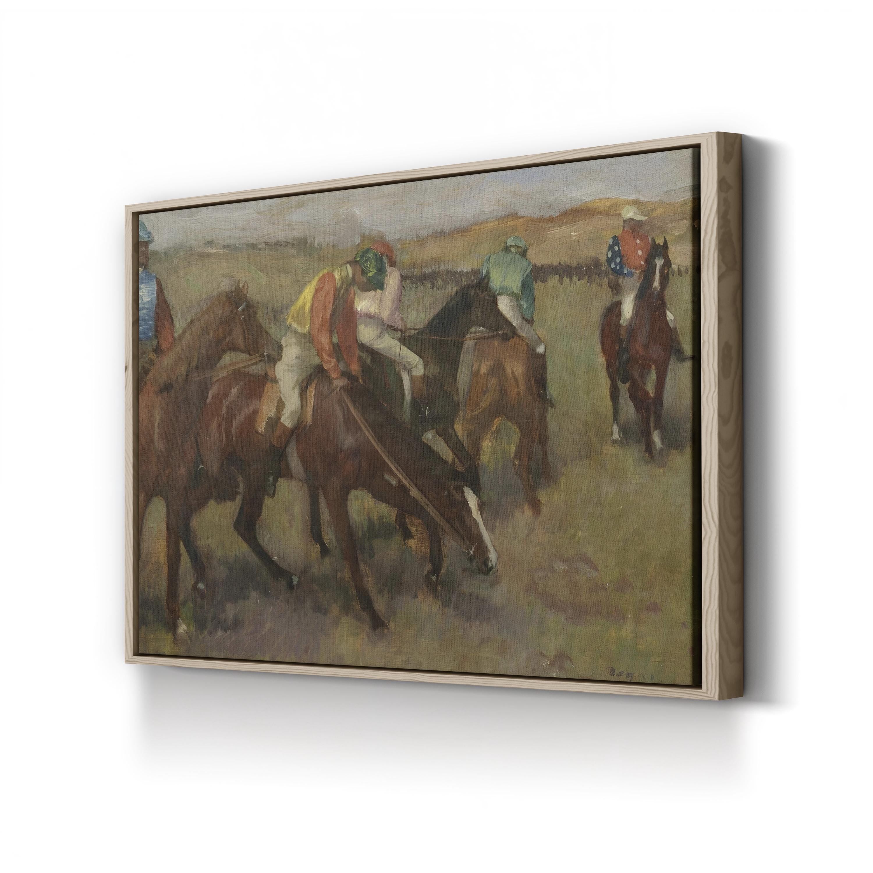 The Races VI Wall Art – Impressionist Horse Racing Scene by Edgar Degas