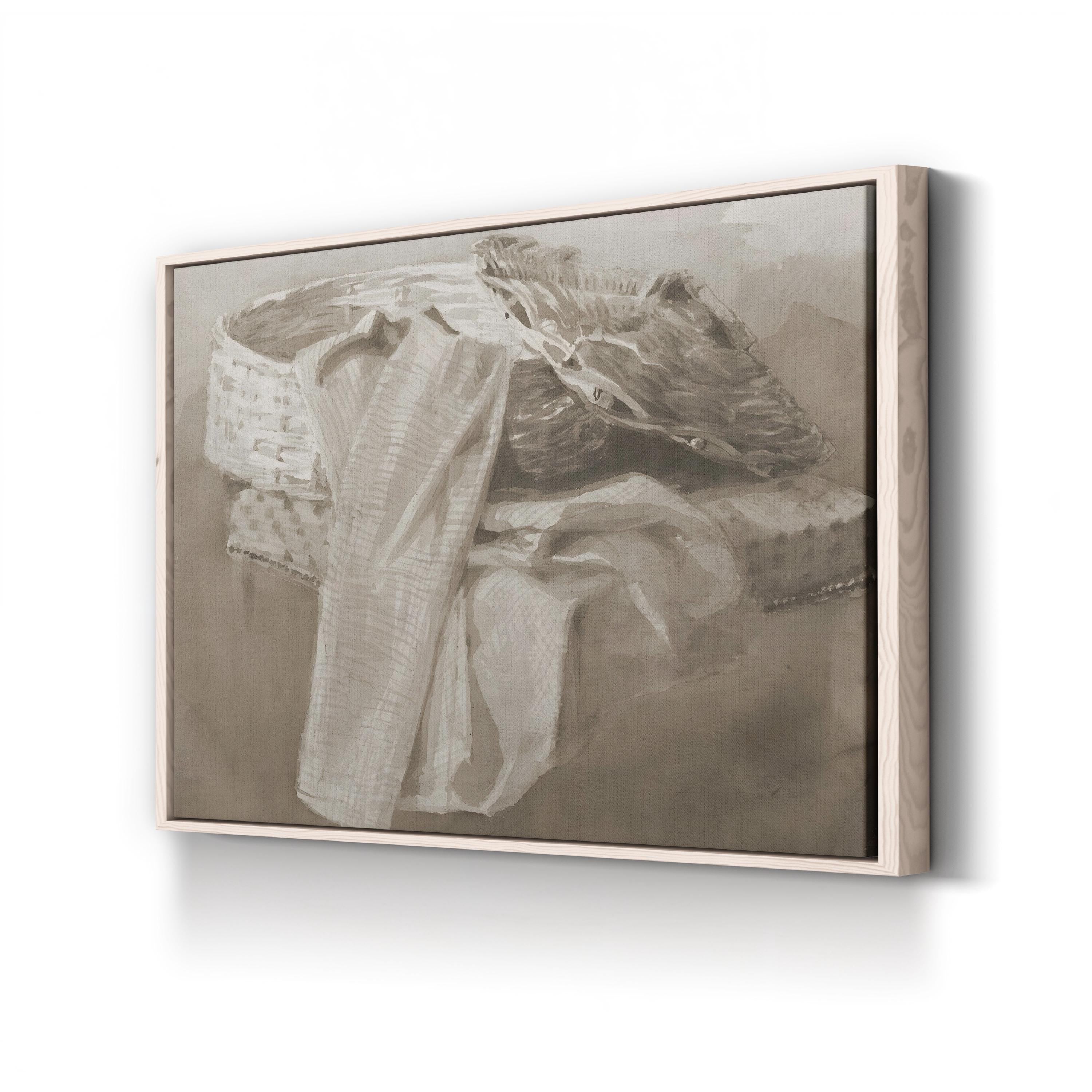 Basket Still Life I by Peter de Wint canvas print in Natural Frame Canvas