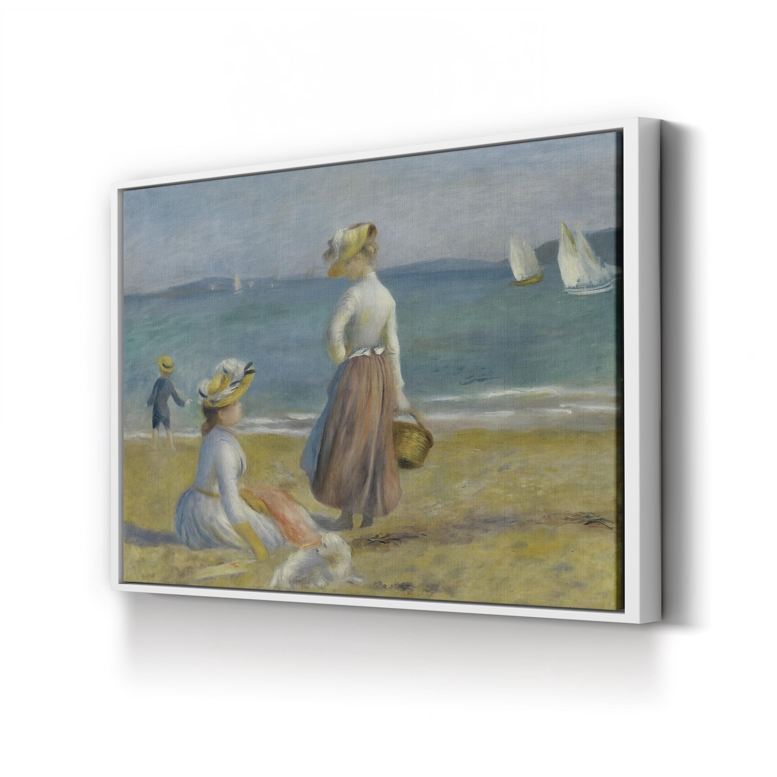 Figures on the Beach, 1890 Wall Art by Pierre-Auguste Renoir – Impressionist Coastal Canvas Print