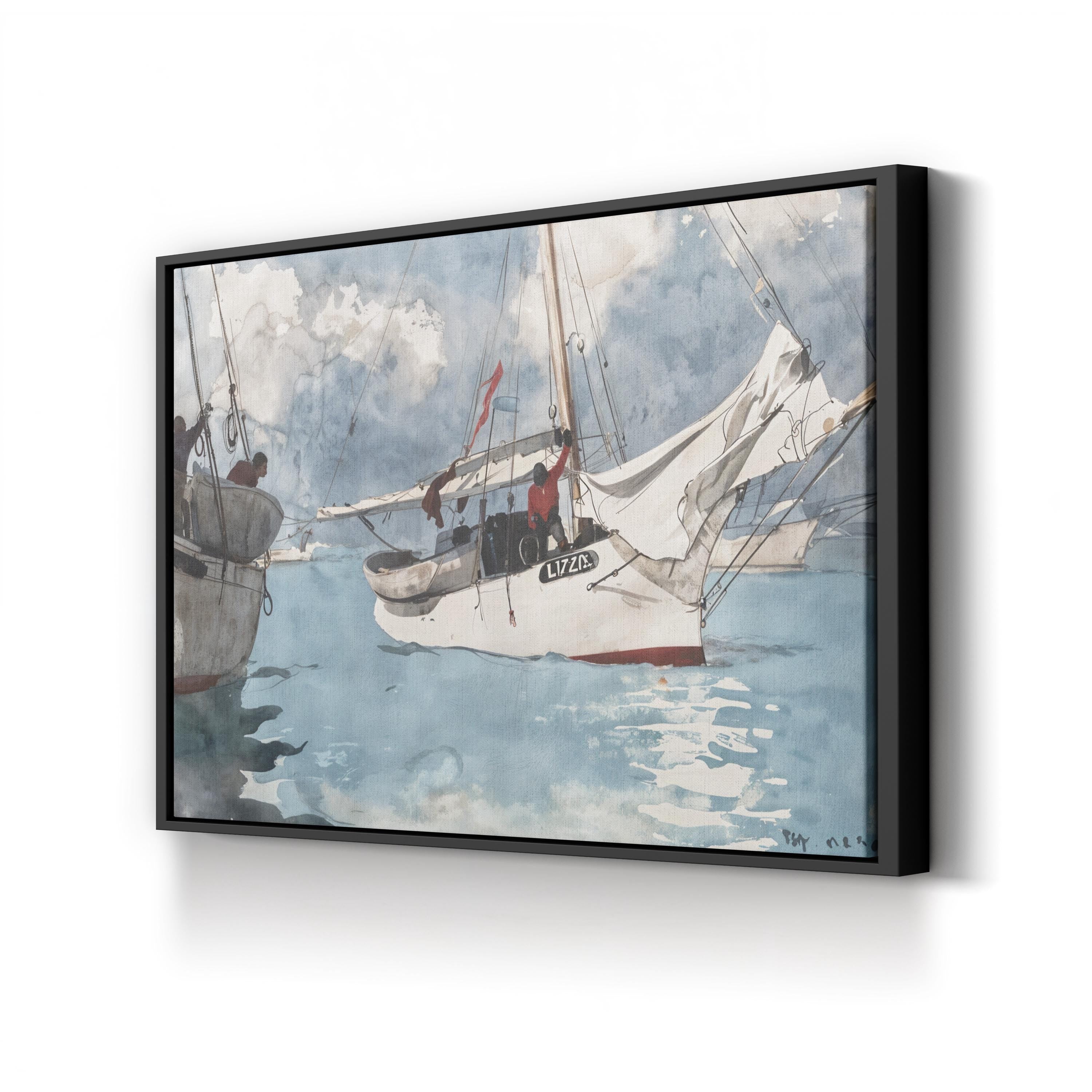 Fishing Boats, Key West, 1903 by Winslow Homer | Vintage American Nautical Wall Art