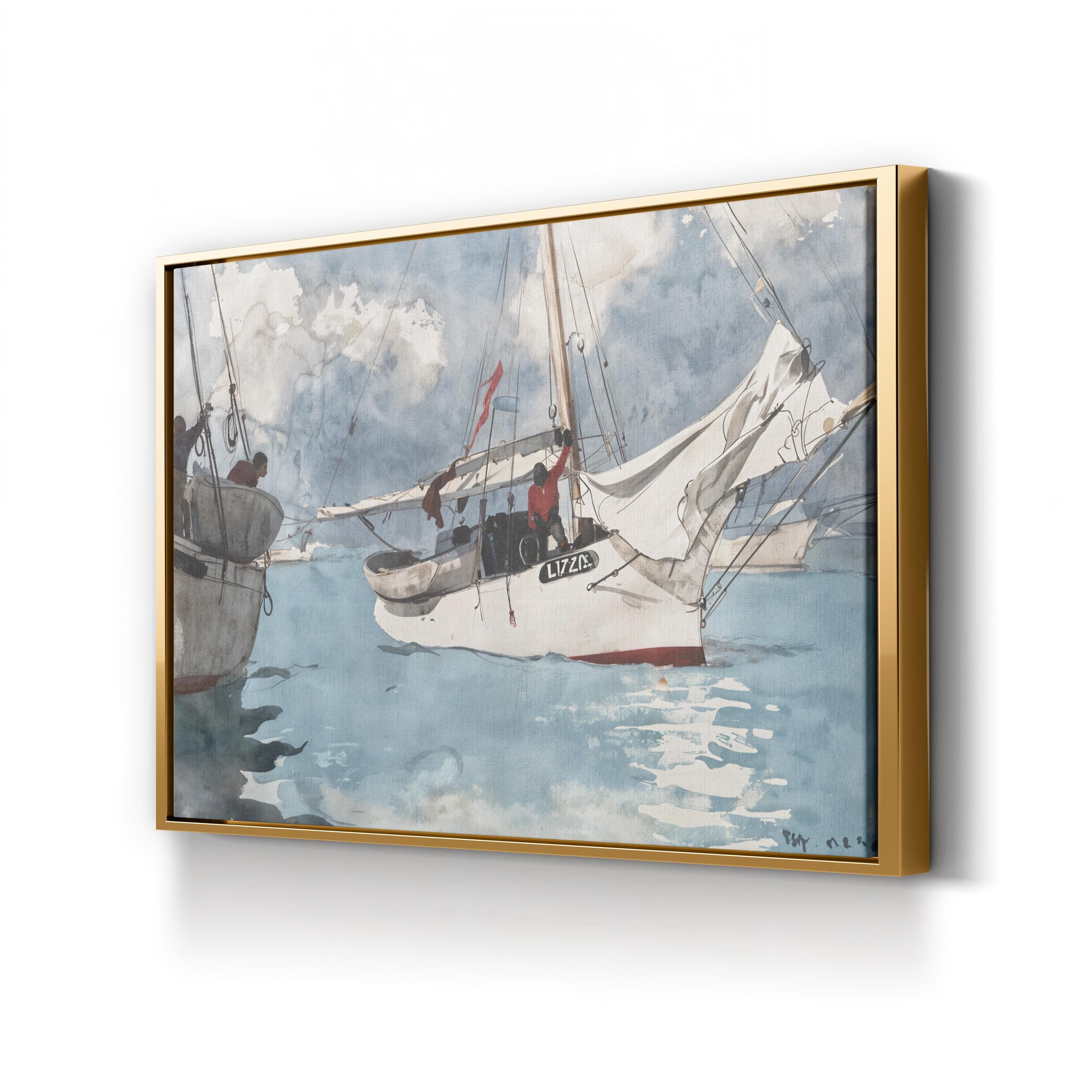 Fishing Boats, Key West, 1903 by Winslow Homer | Vintage American Nautical Wall Art