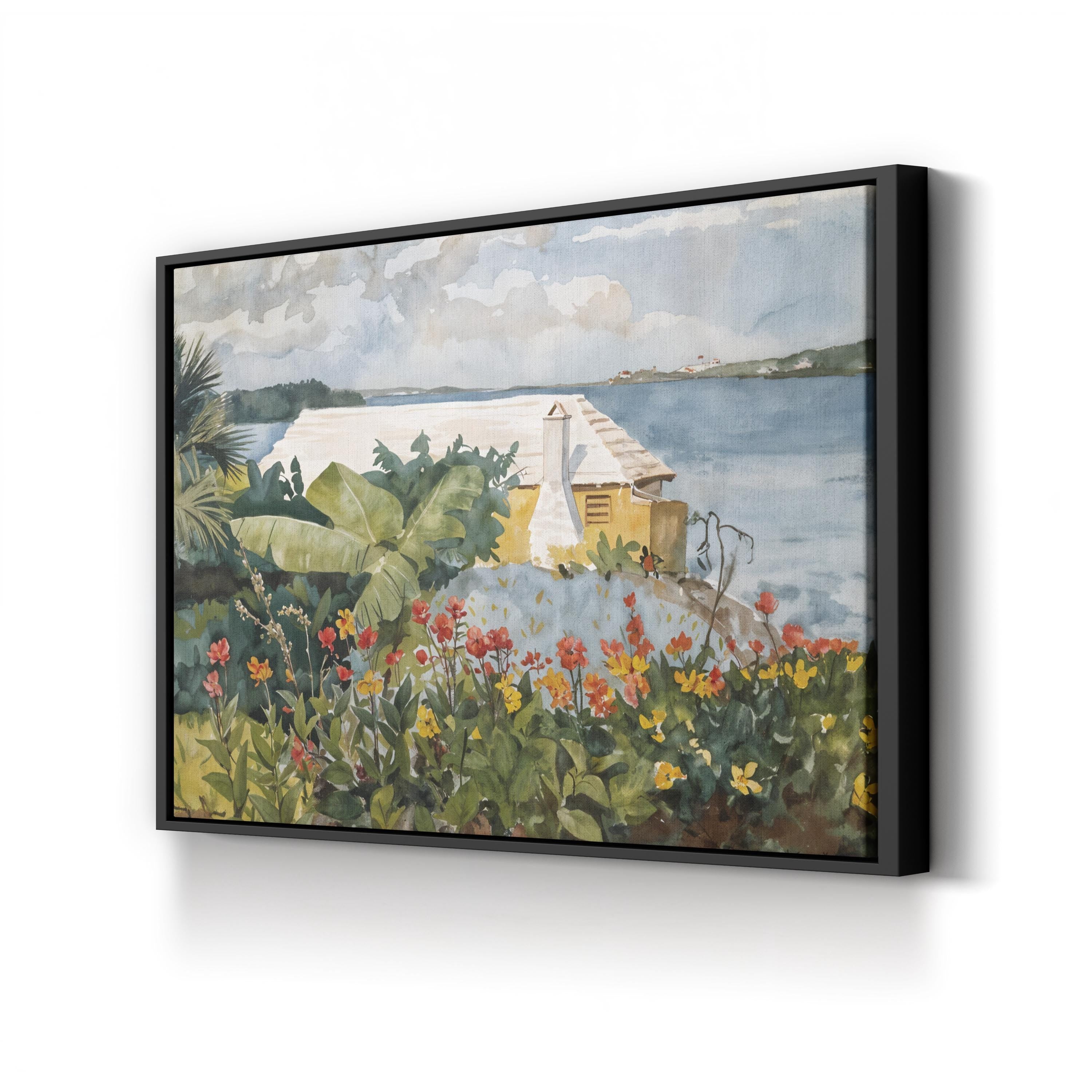 Flower Garden and Bungalow, Bermuda, 1899 Wall Art by Winslow Homer