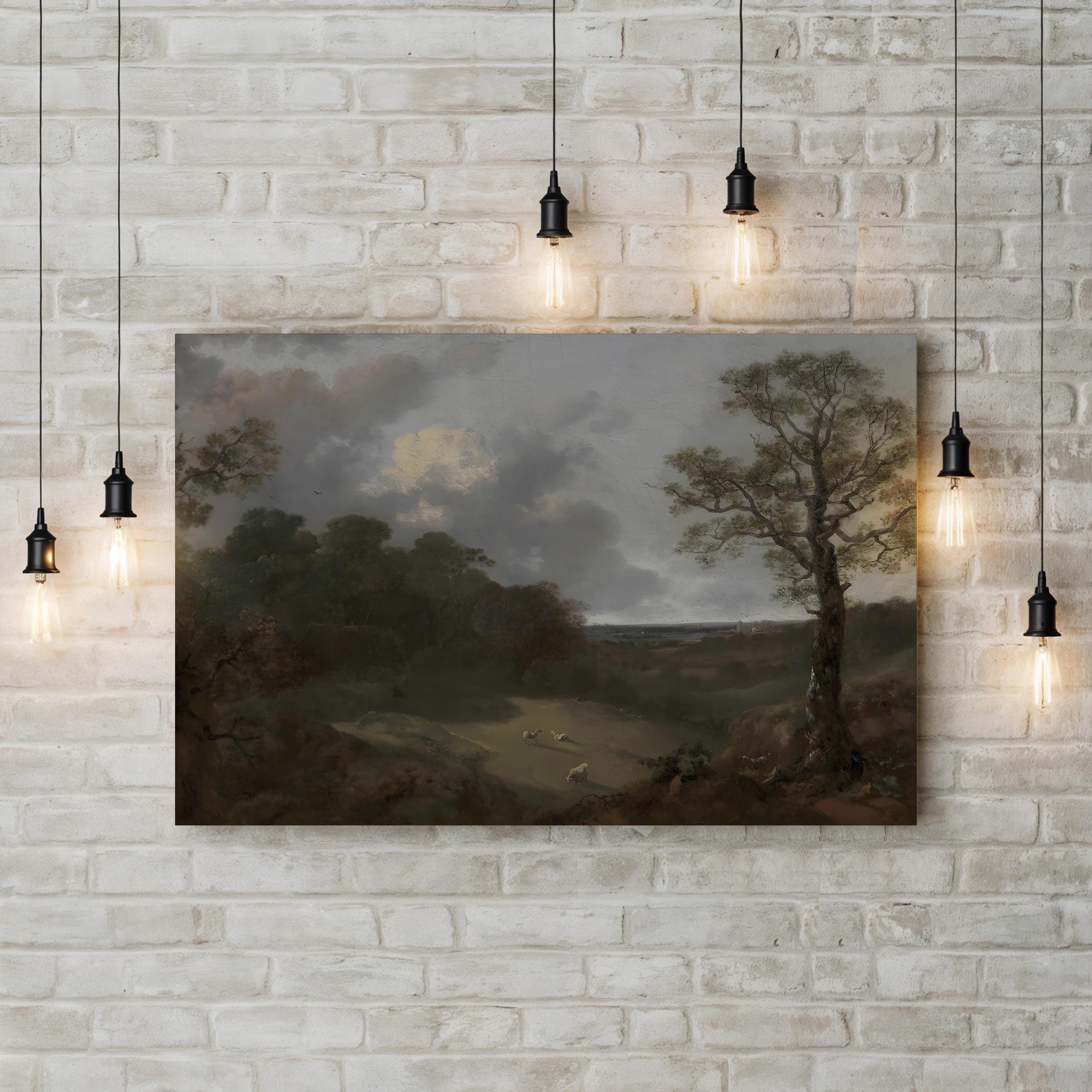 Gainsborough Valley Landscapes II Canvas Art – Thomas Gainsborough English Countryside Painting Print