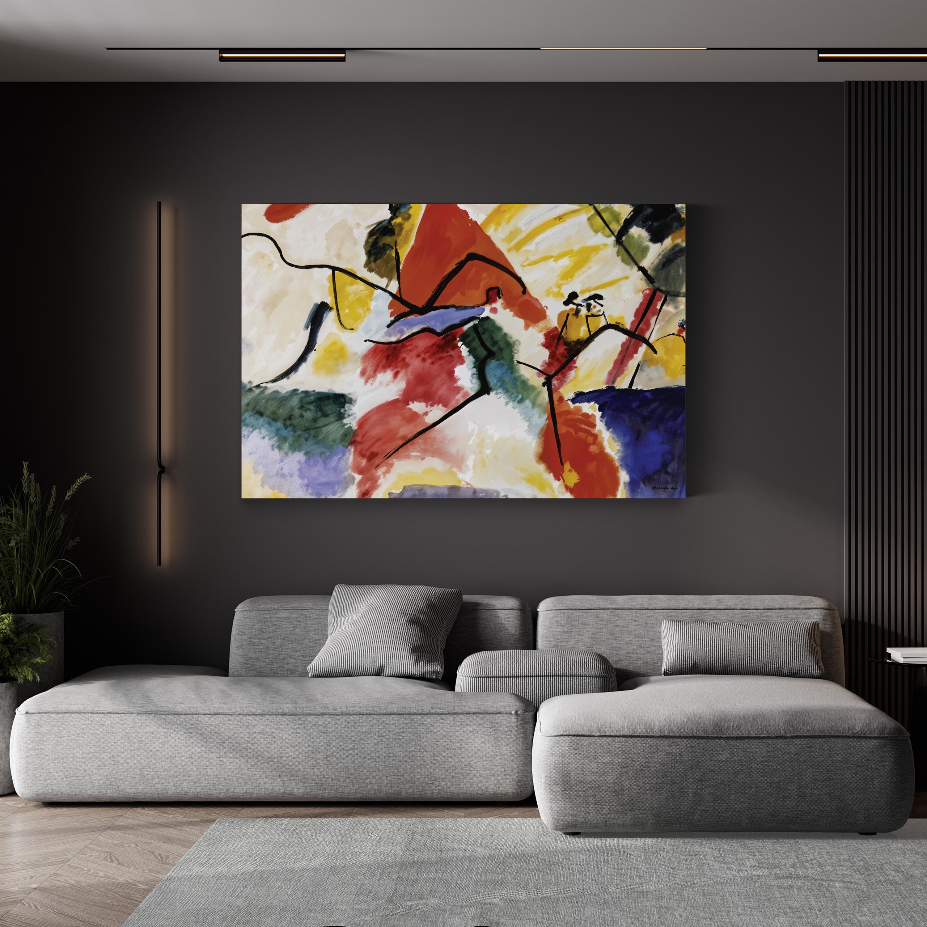 Impression V (Park), 1911 – Framed Abstract Expressionist Canvas Art by Wassily Kandinsky