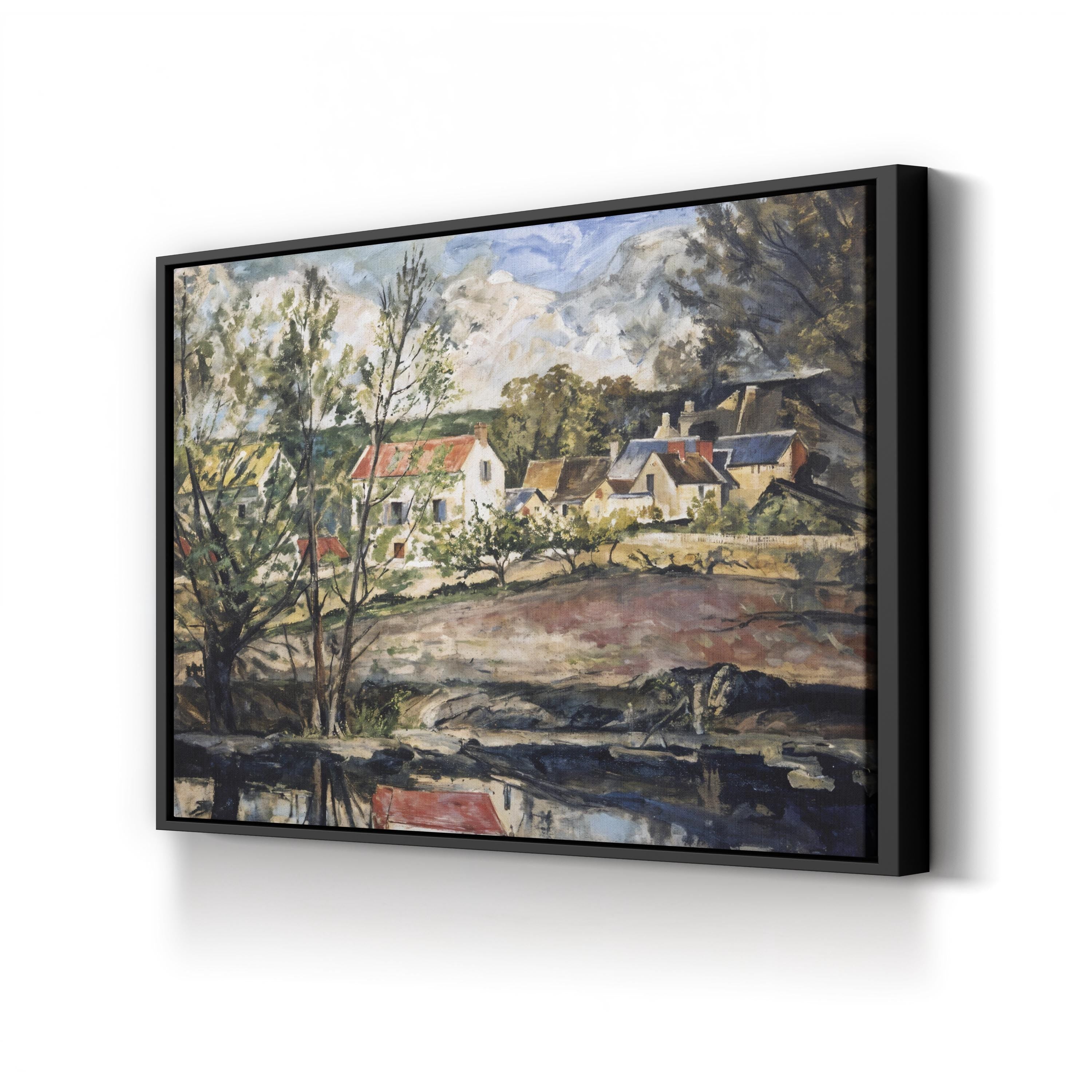 In the Oise Valley Wall Art by Paul Cézanne – Post-Impressionist French Countryside Landscape Canvas Print