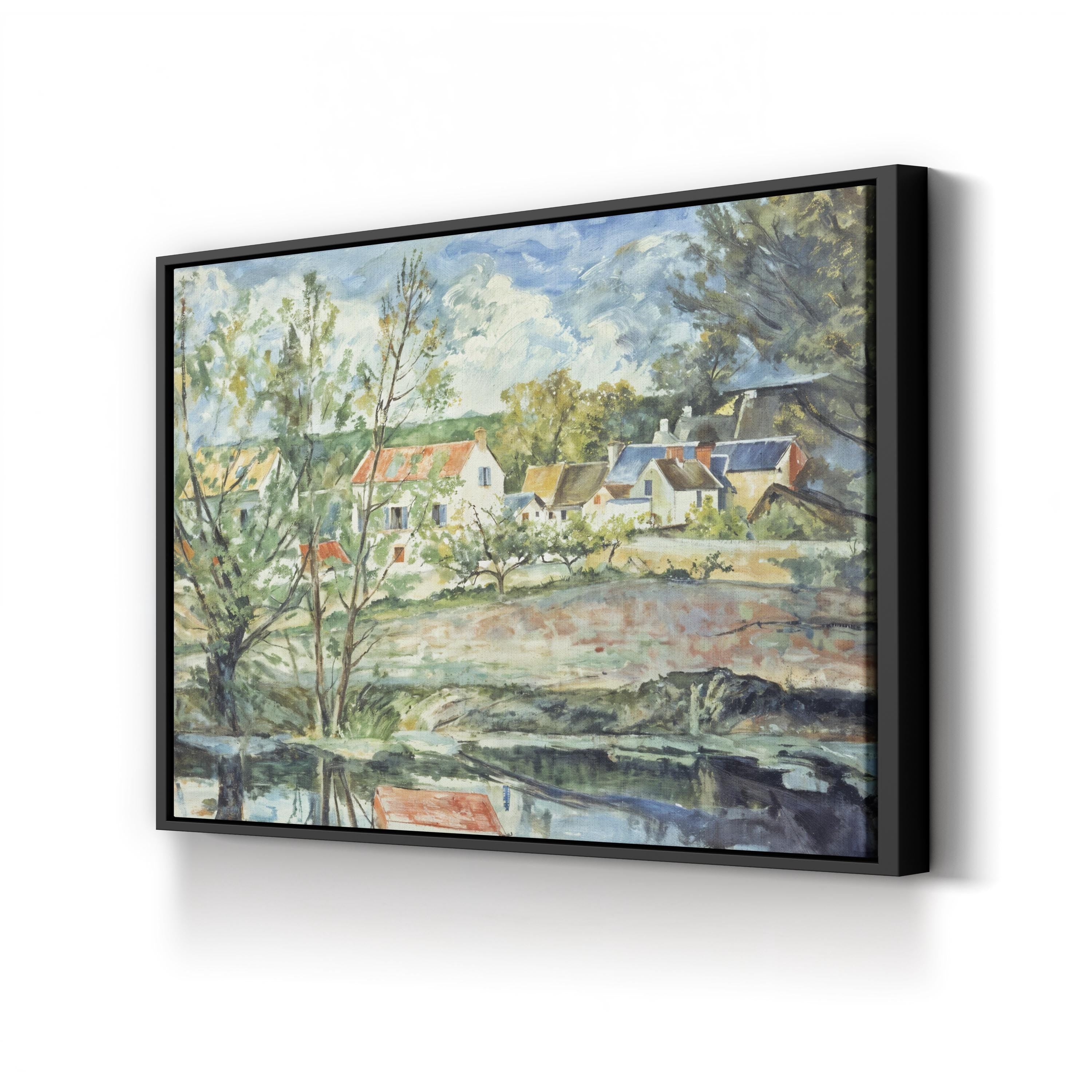 In the Valley of the Oise (1873–1874) Wall Art by Paul Cézanne – Post-Impressionist French Countryside Canvas Print