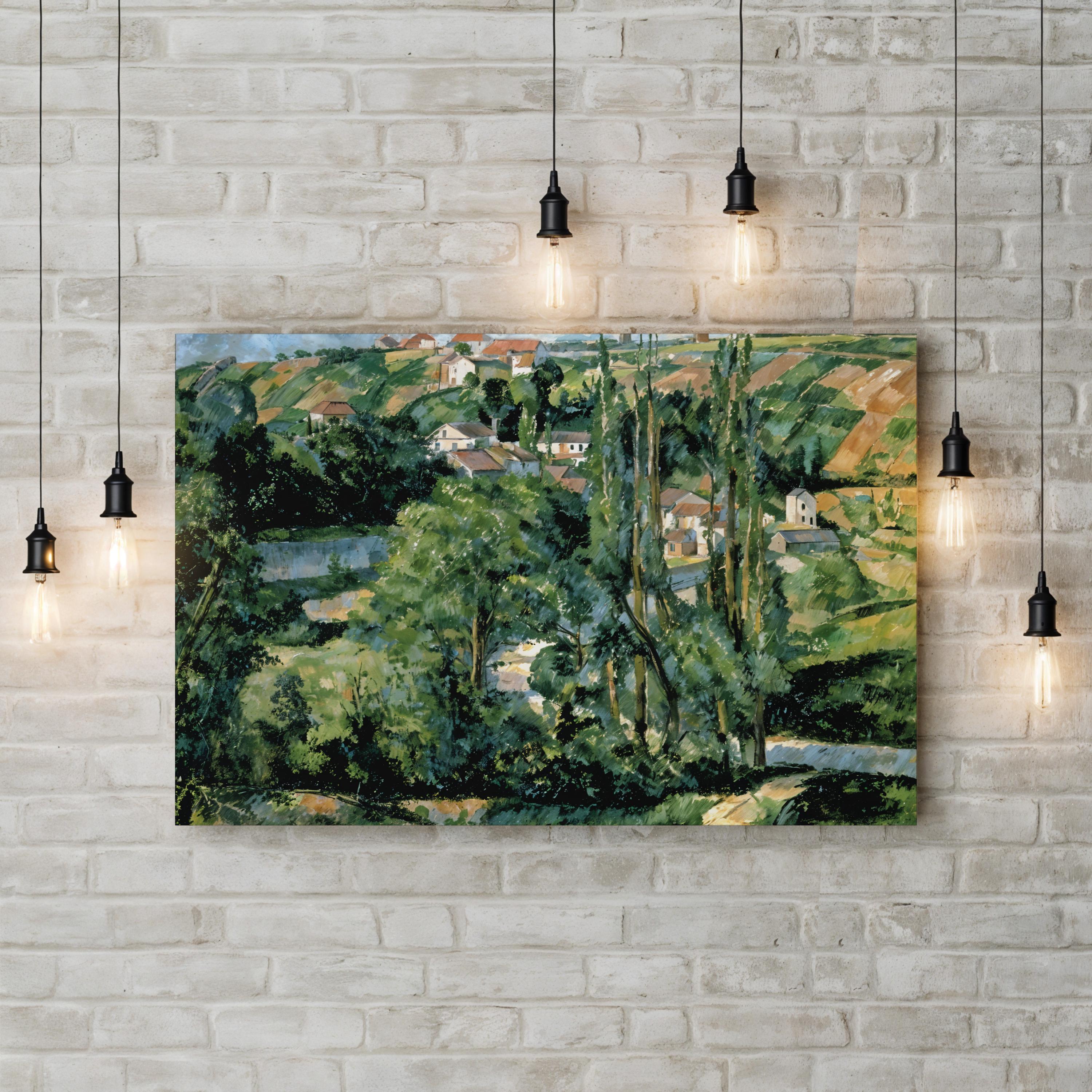 Jalais Hill, Pontoise (1879–1881) – Framed Post-Impressionist Landscape Canvas Art by Paul Cézanne