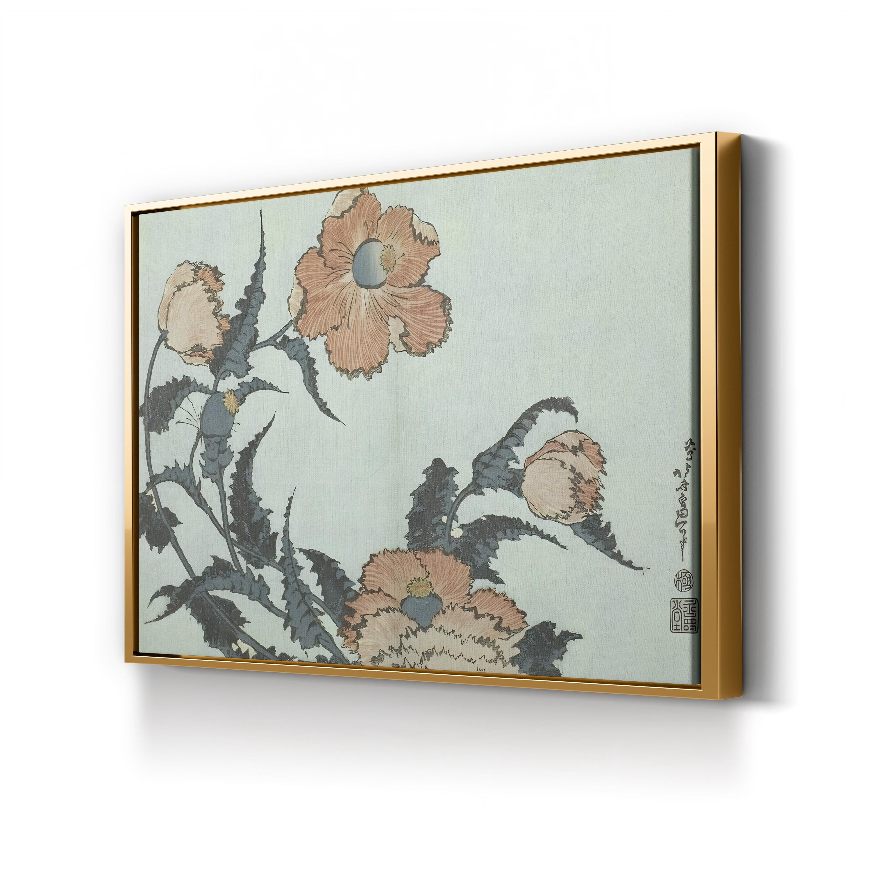 Katsushika Hokusai Floral I Wall Art | Japanese Ukiyo-e Botanical Woodblock Print