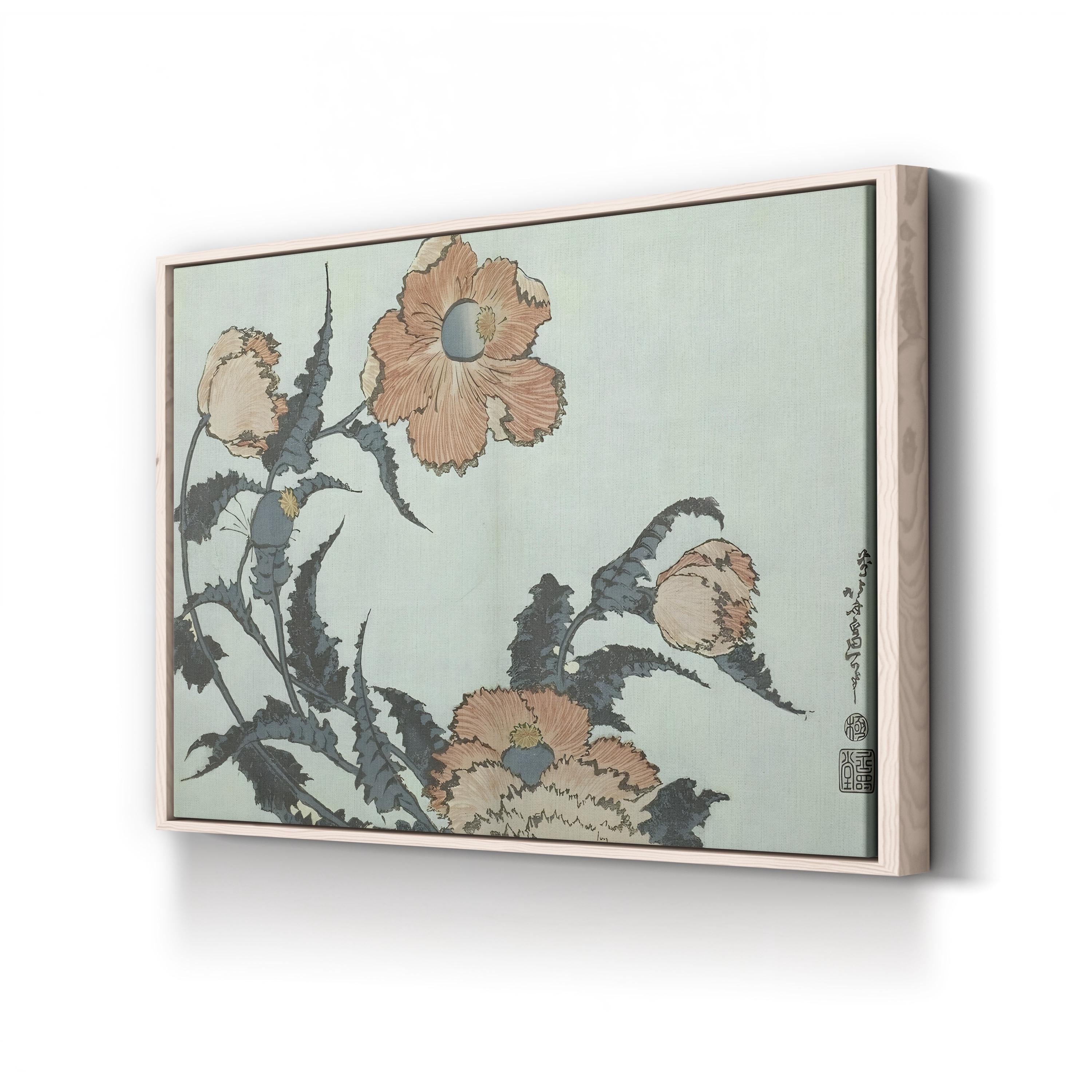 Katsushika Hokusai Floral I Wall Art | Japanese Ukiyo-e Botanical Woodblock Print