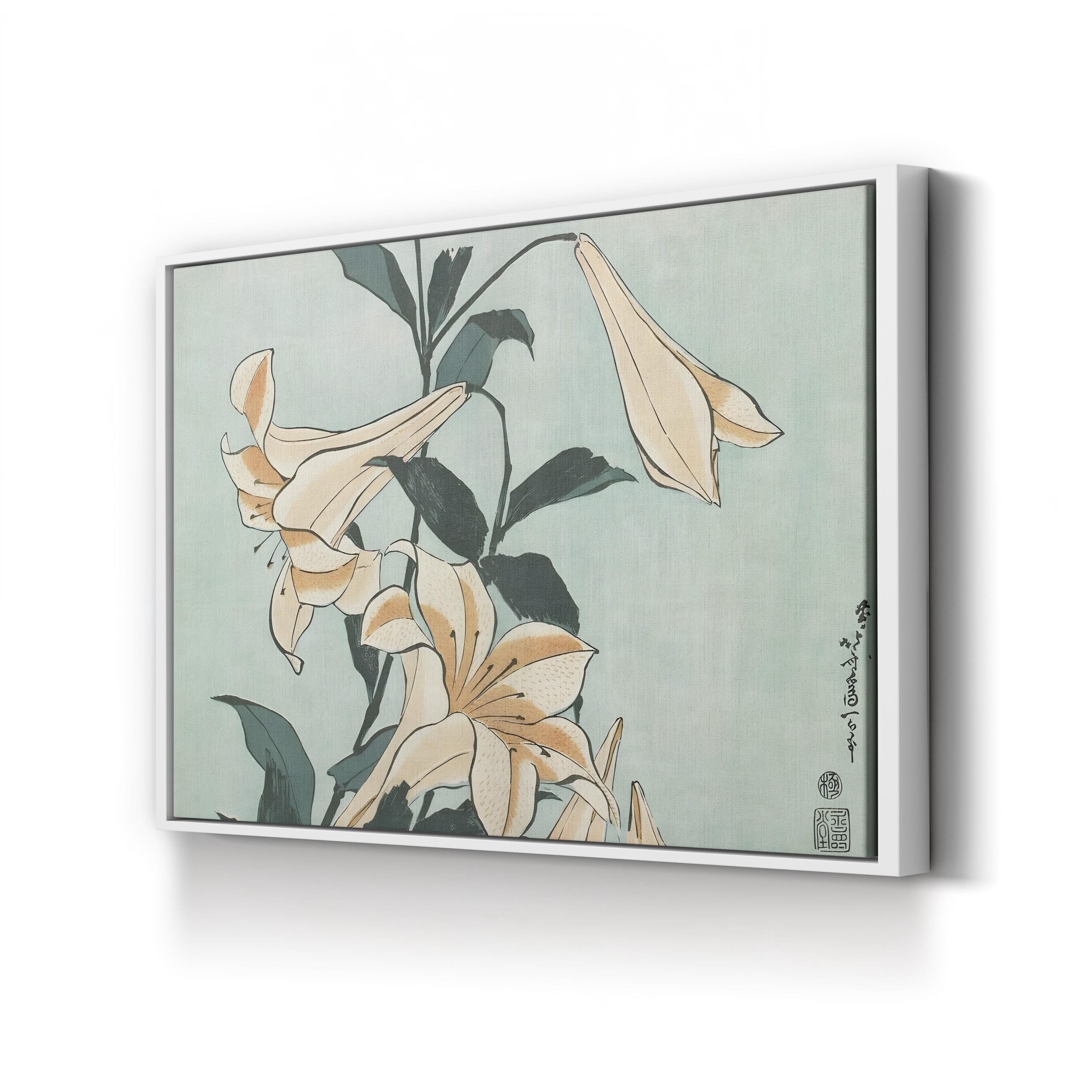 Katsushika Hokusai Floral II Japanese Woodblock Wall Art