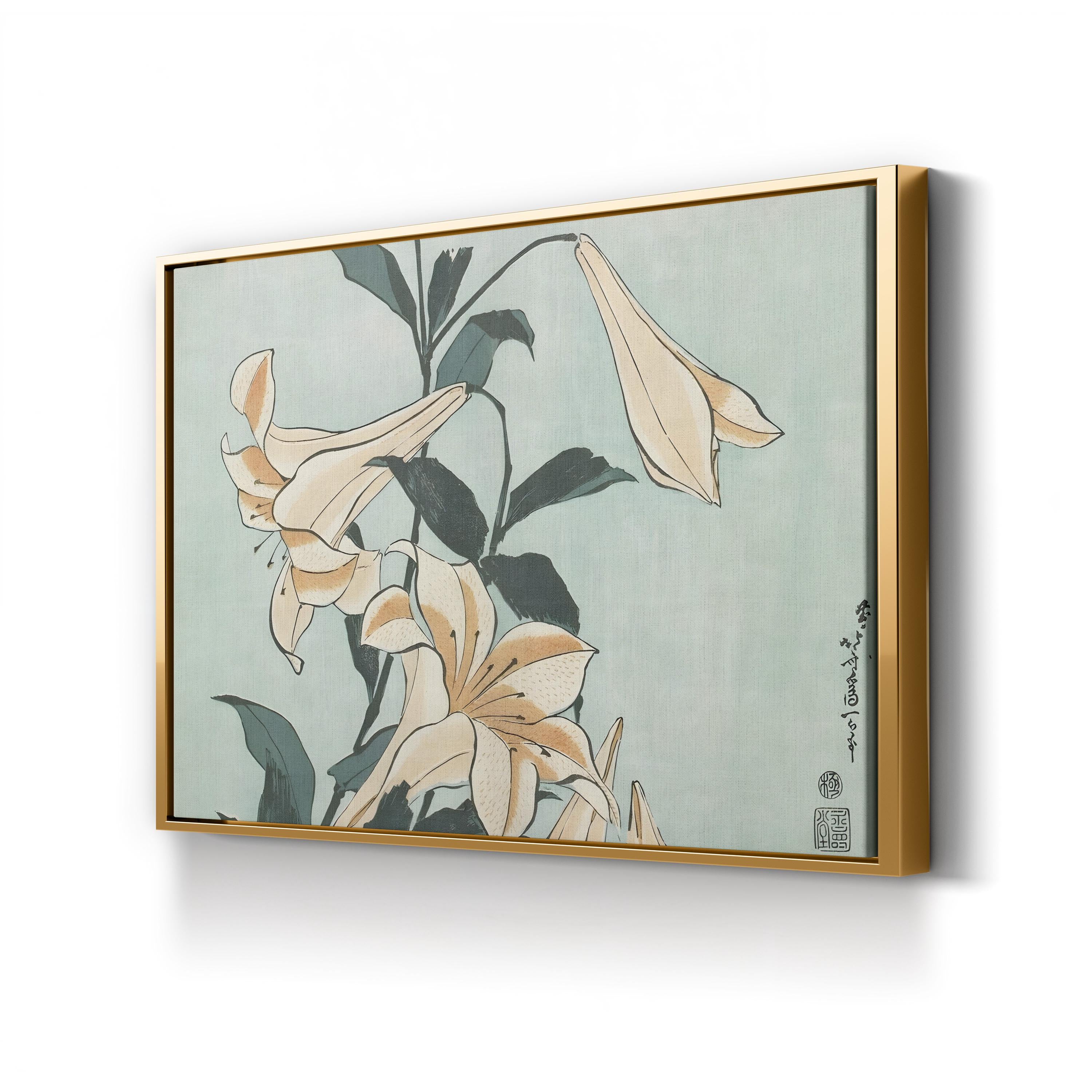 Katsushika Hokusai Floral II Japanese Woodblock Wall Art