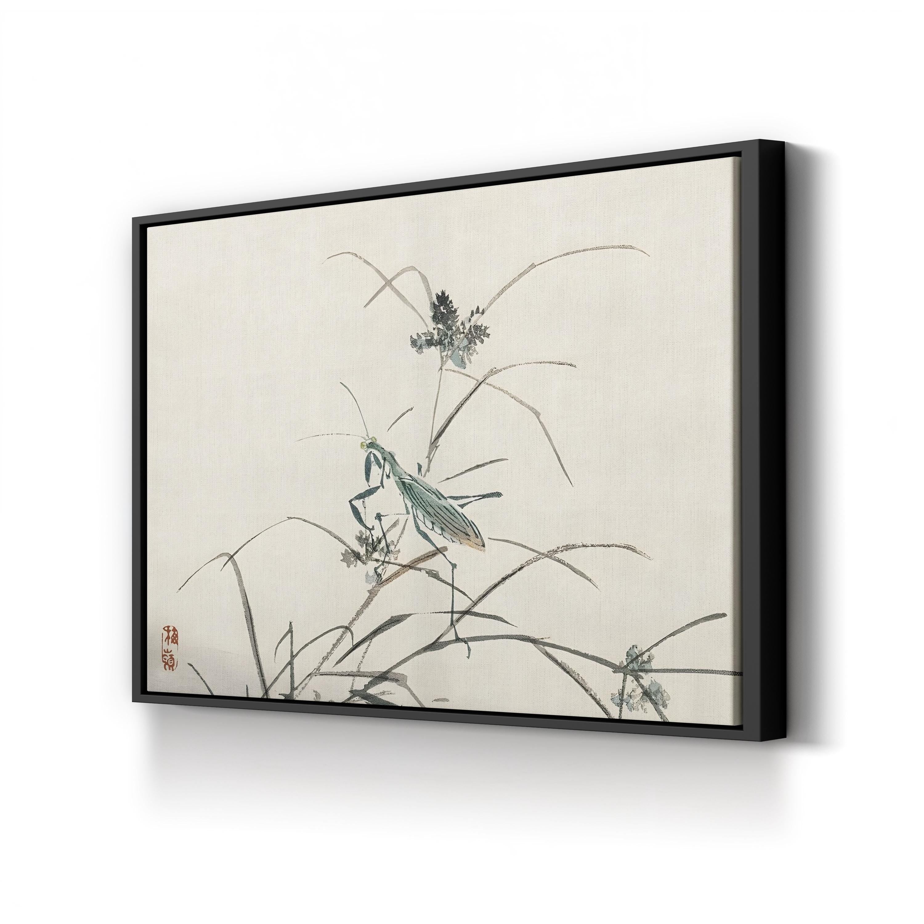 Kono Bairei Dragonflies III Wall Art | Meiji Era Japanese Nature Illustration Canvas