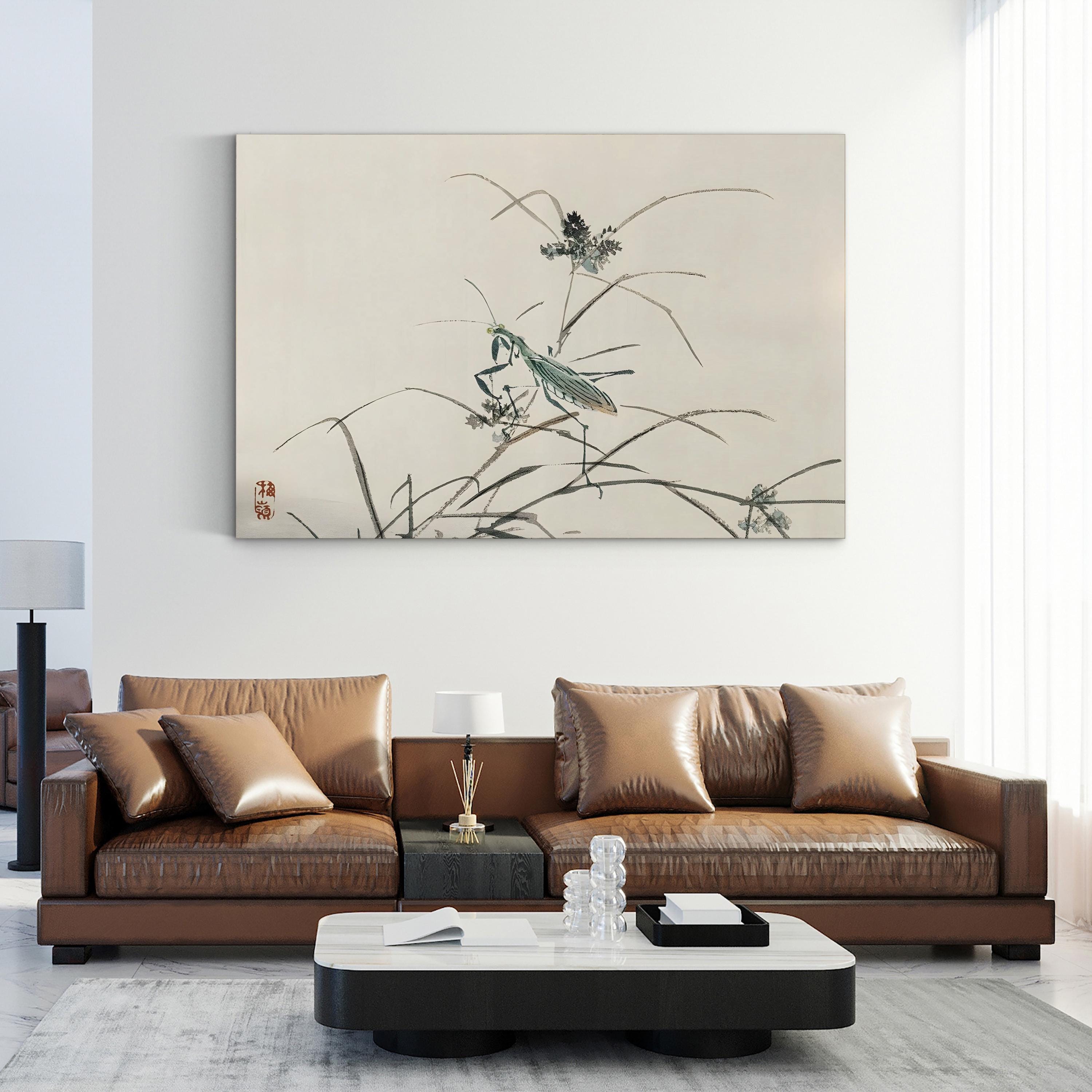 Kono Bairei Dragonflies III Wall Art | Meiji Era Japanese Nature Illustration Canvas