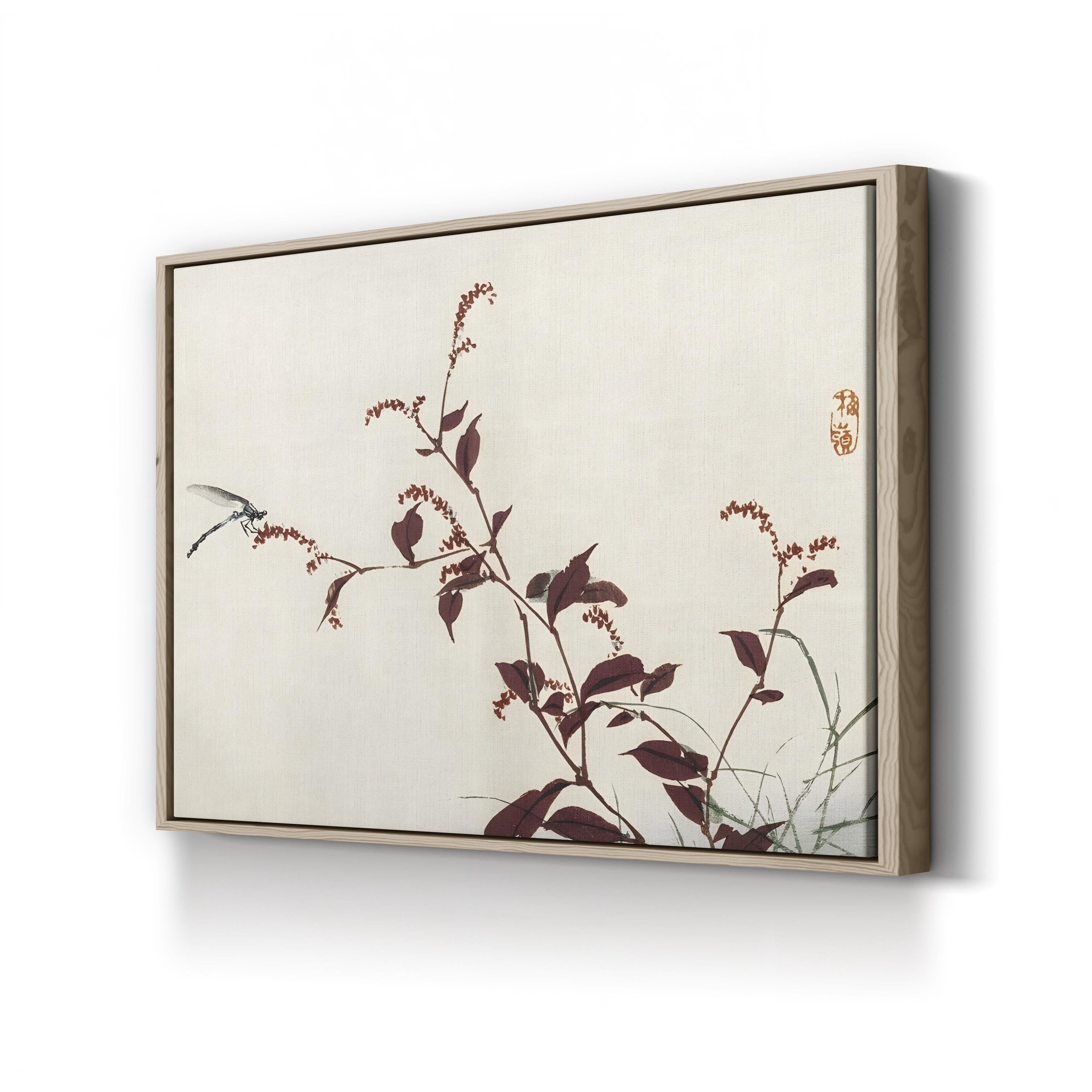 Kono Bairei Dragonflies II Wall Art | Japanese Nature Illustration Canvas Print