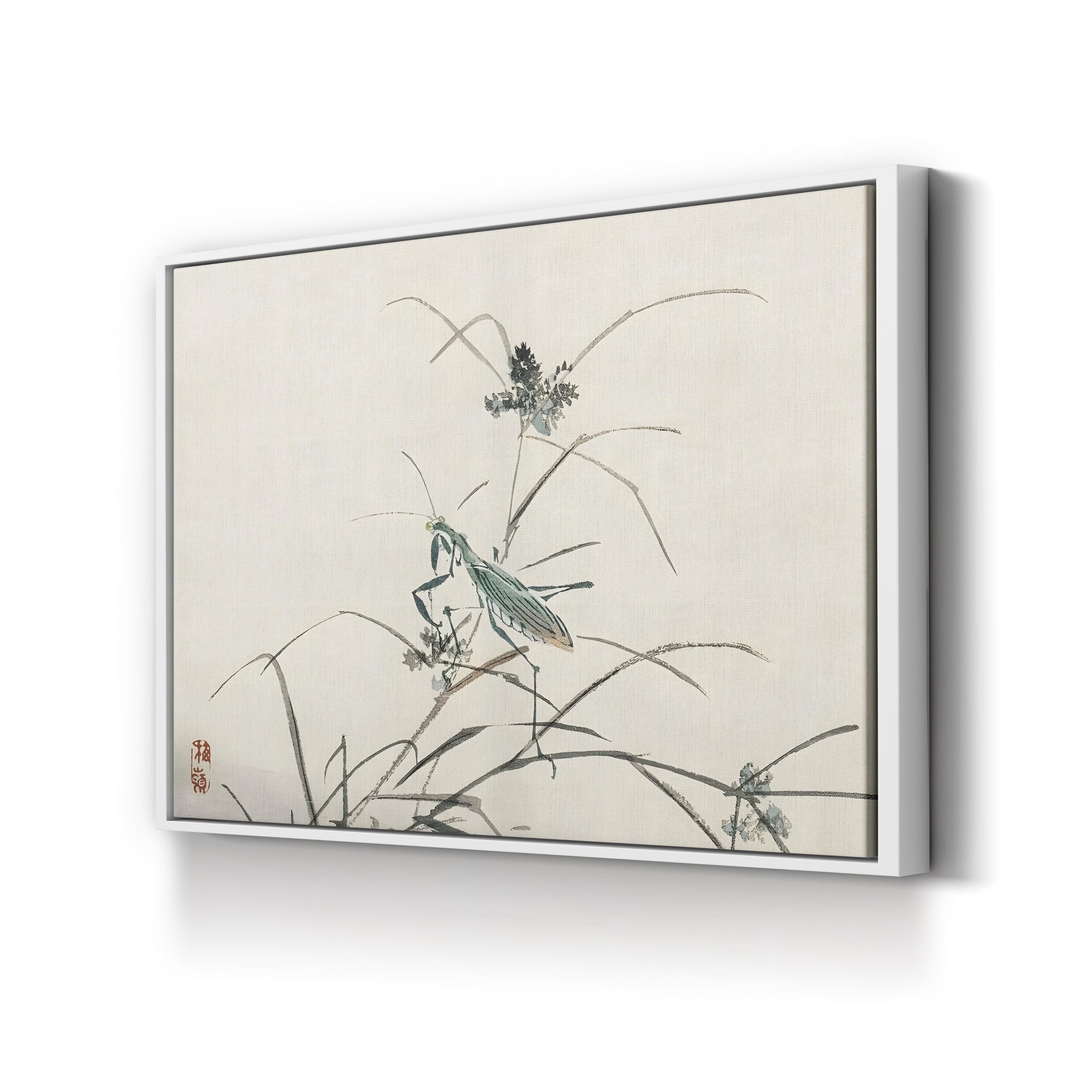 Kono Bairei Dragonflies III Wall Art | Meiji Era Japanese Nature Illustration Canvas