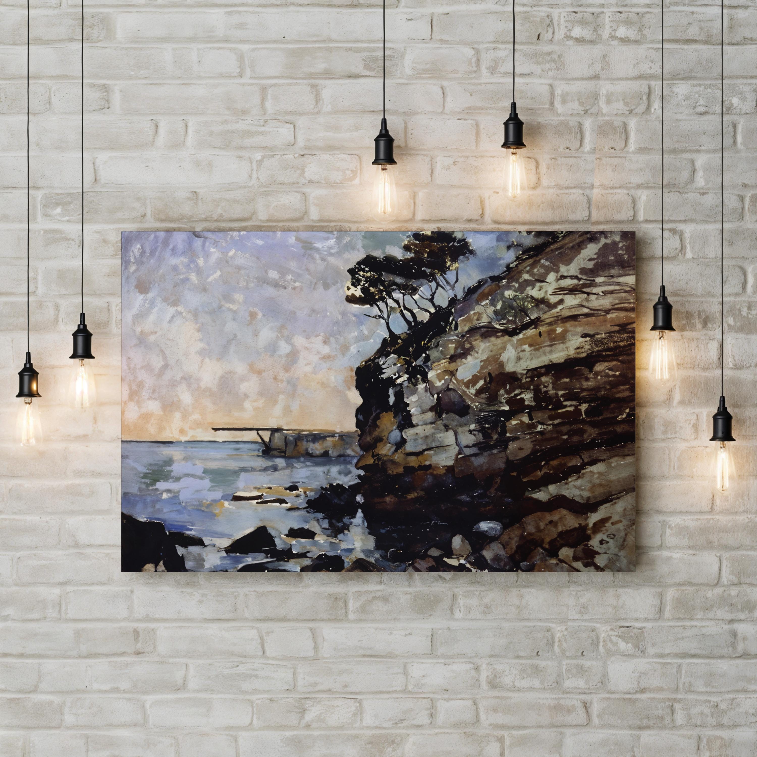L’Estaque at Dusk Wall Art by Paul Cézanne – Post-Impressionist French Coastal Landscape Canvas Print