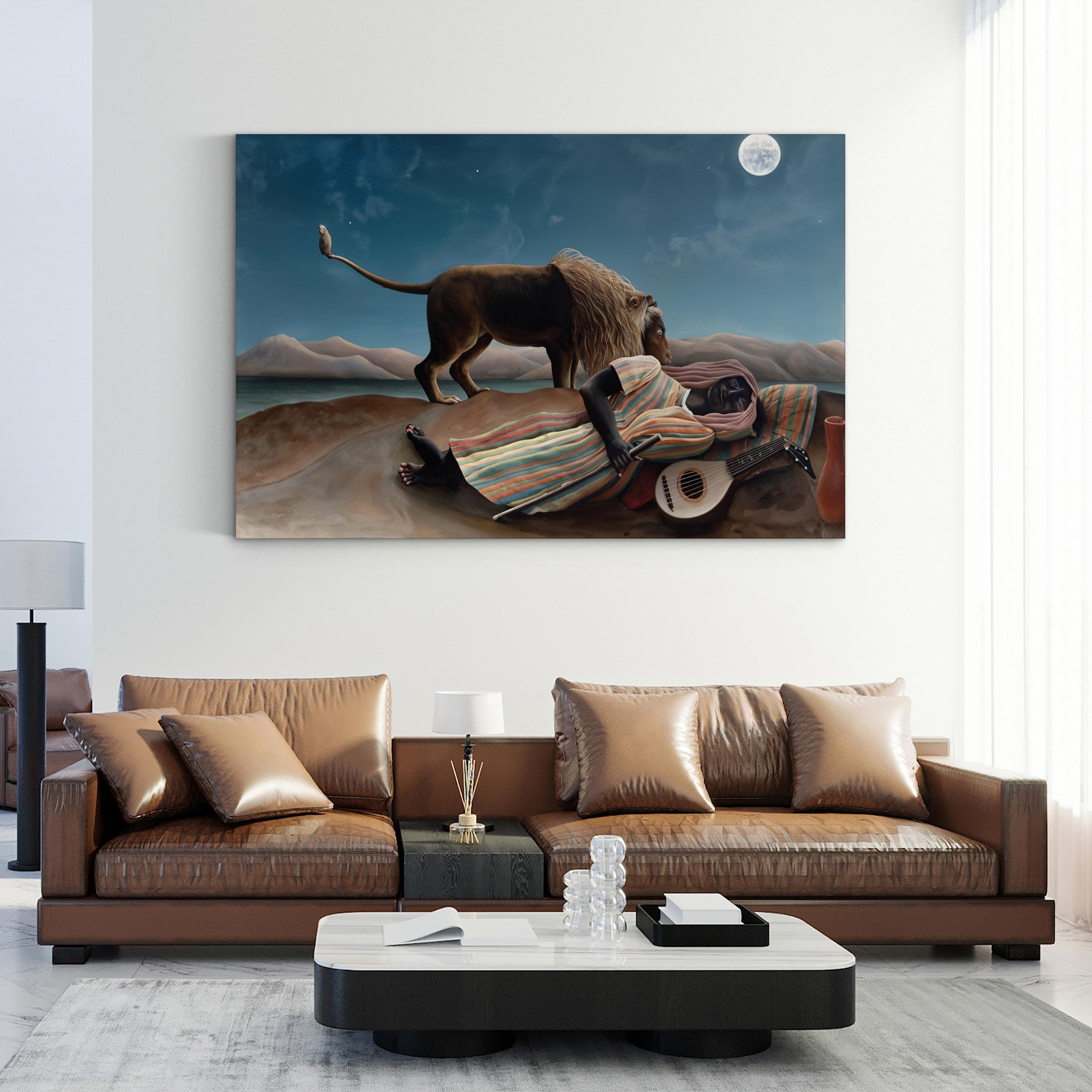 La Bohémienne Endormie (The Sleeping Gypsy) Canvas Art by Henri Rousseau