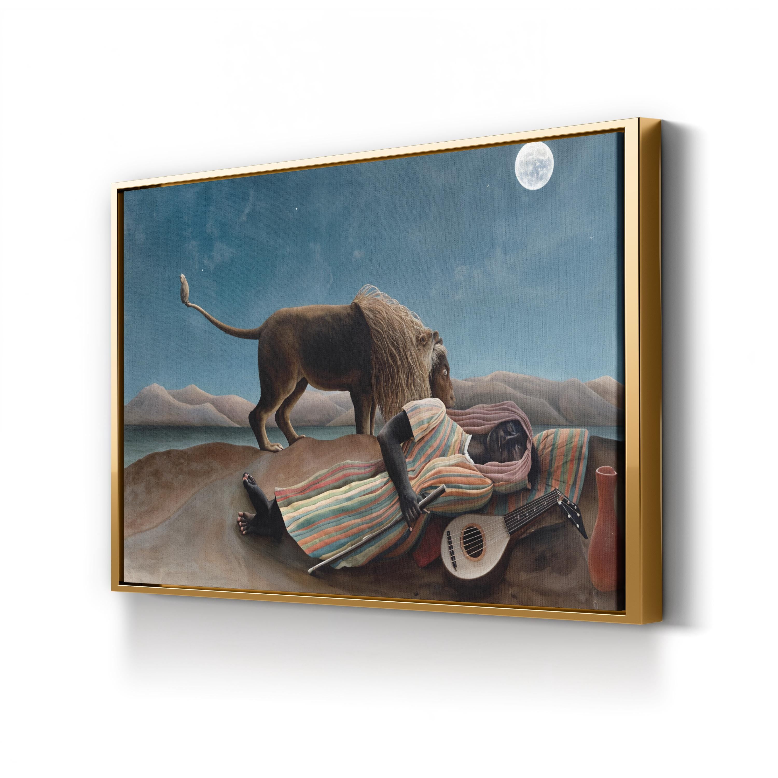 La Bohémienne Endormie (The Sleeping Gypsy) Canvas Art by Henri Rousseau