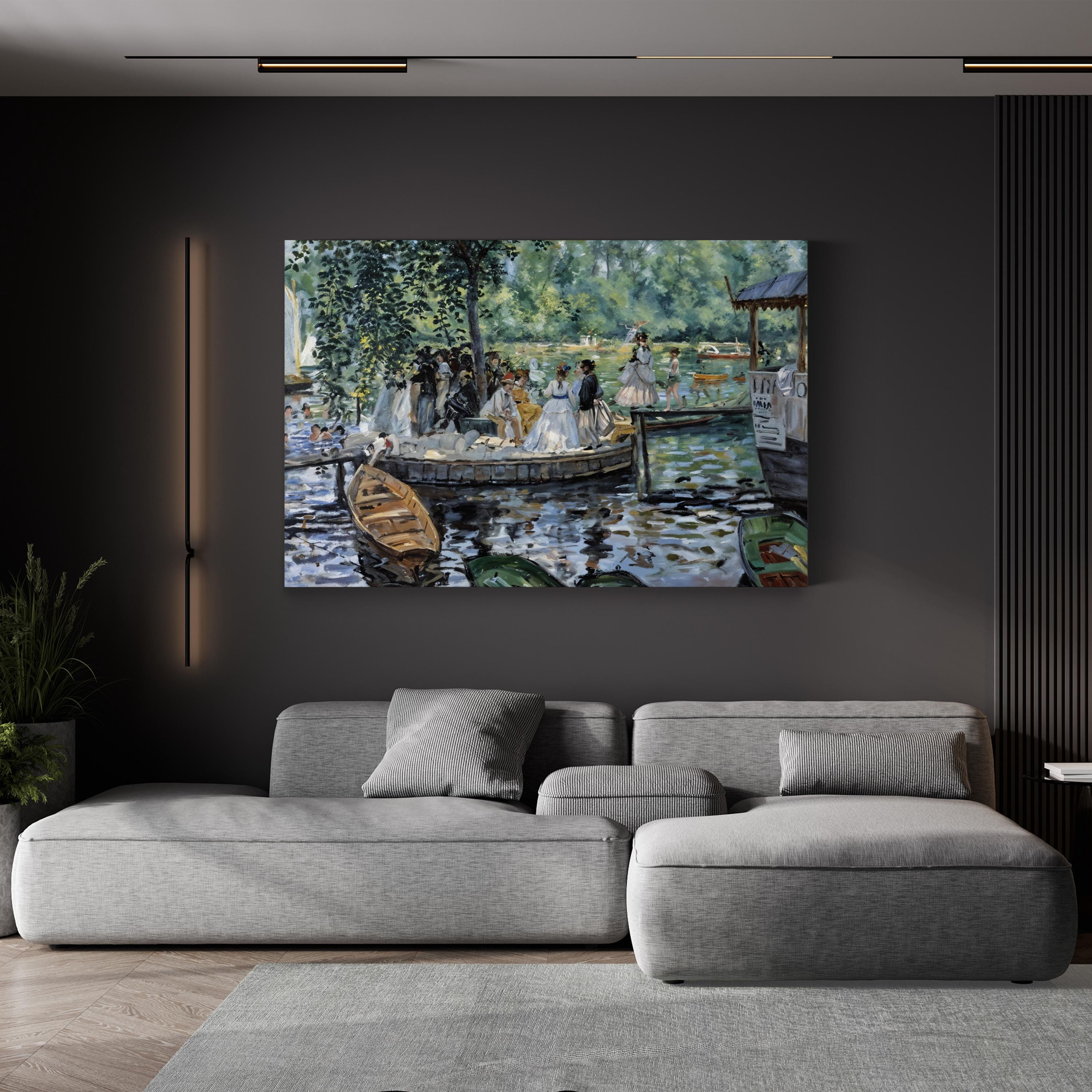 La Grenouillère, Bougival, France Wall Art | Impressionist Boating Scene by Pierre-Auguste Renoir