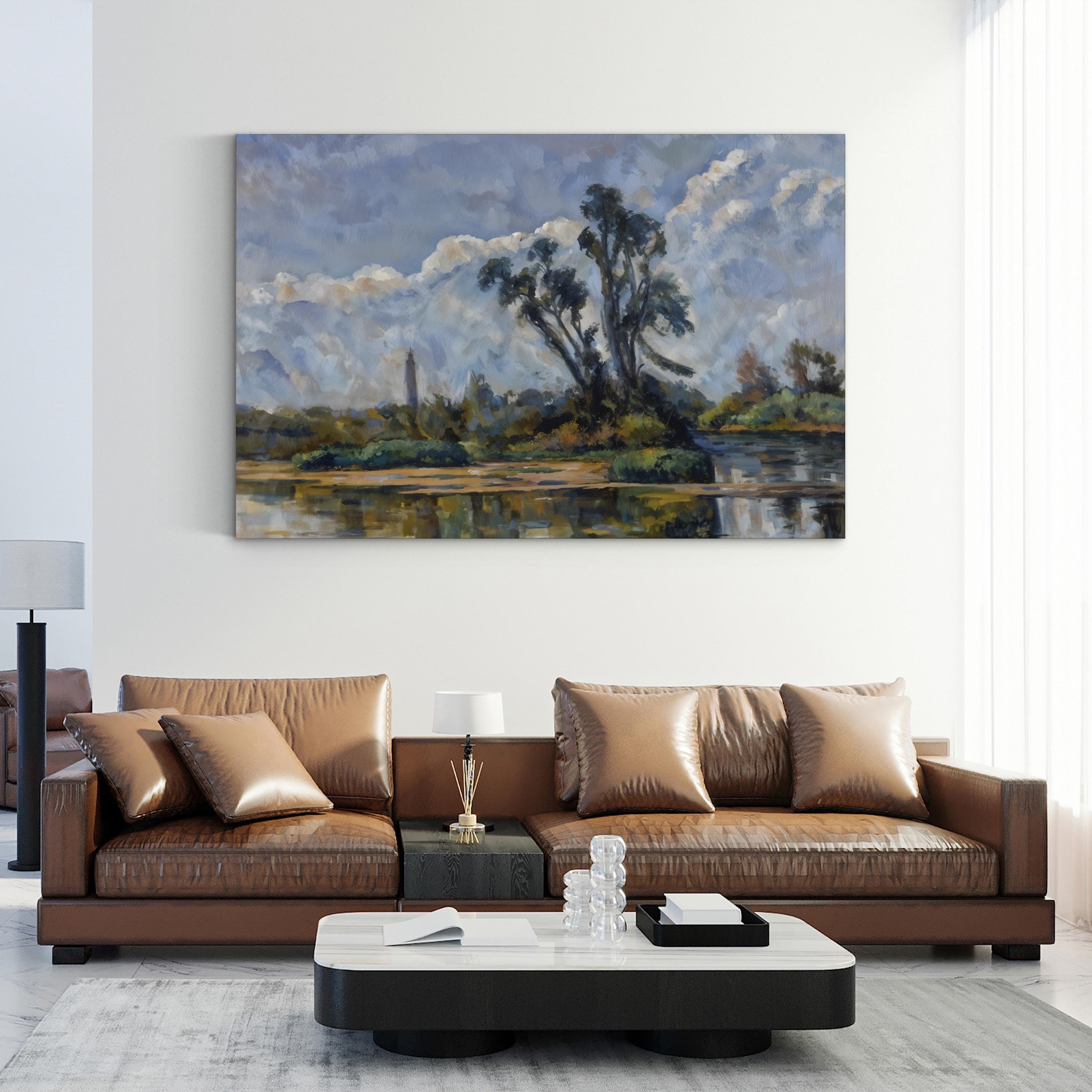 La Rivière Wall Art by Paul Cézanne – Post-Impressionist French River Landscape Canvas Print
