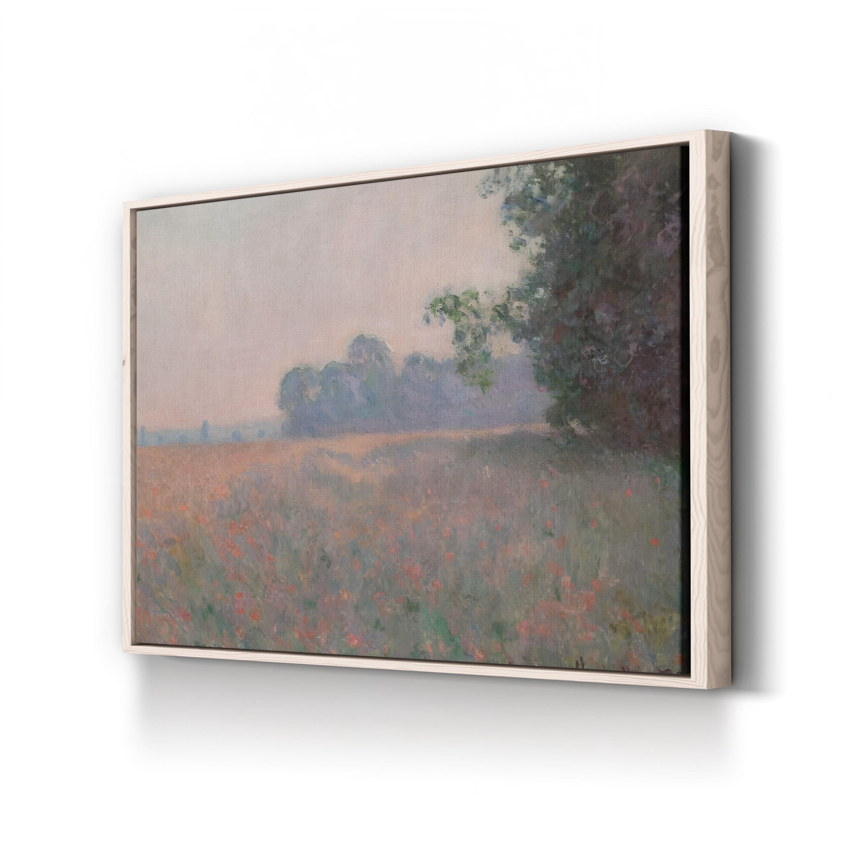 Oat Field with Poppies, 1890 – Impressionist Landscape Wall Art by Claude Monet