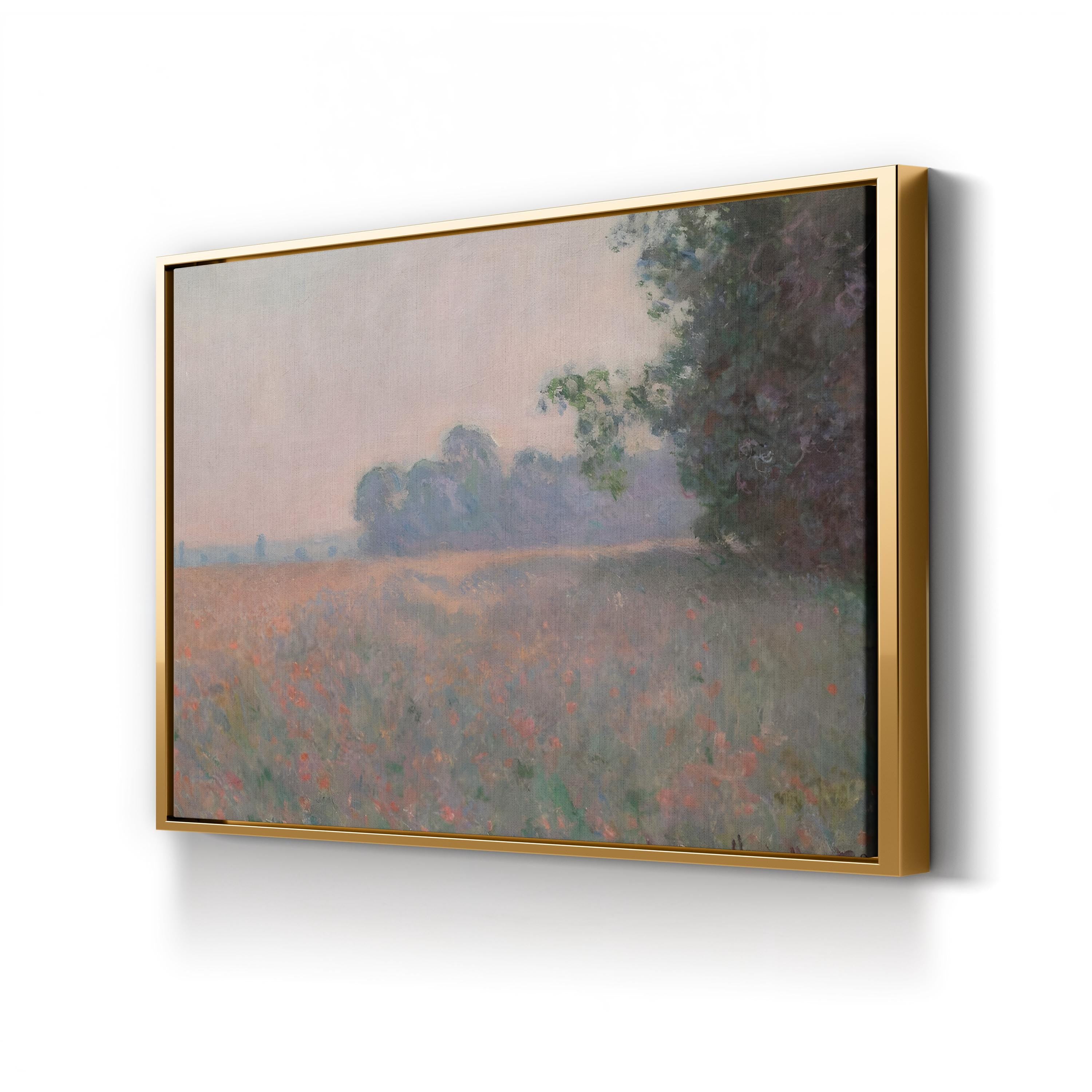 Oat Field with Poppies, 1890 – Impressionist Landscape Wall Art by Claude Monet