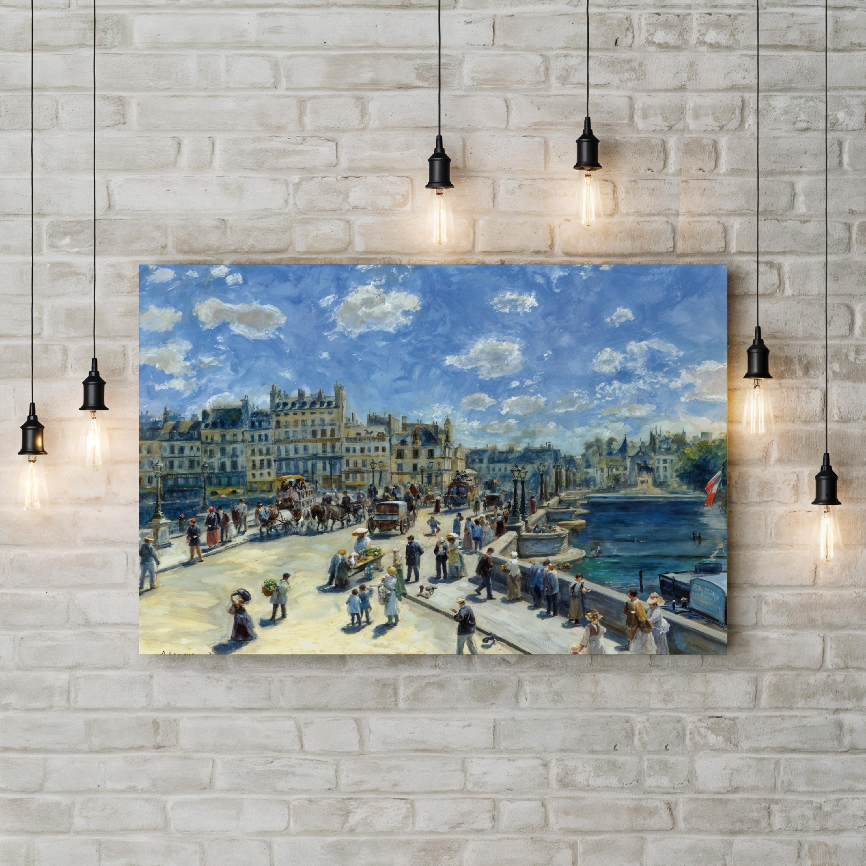 Pont Neuf, Paris Wall Art – 1872 French Impressionist Cityscape by Pierre-Auguste Renoir