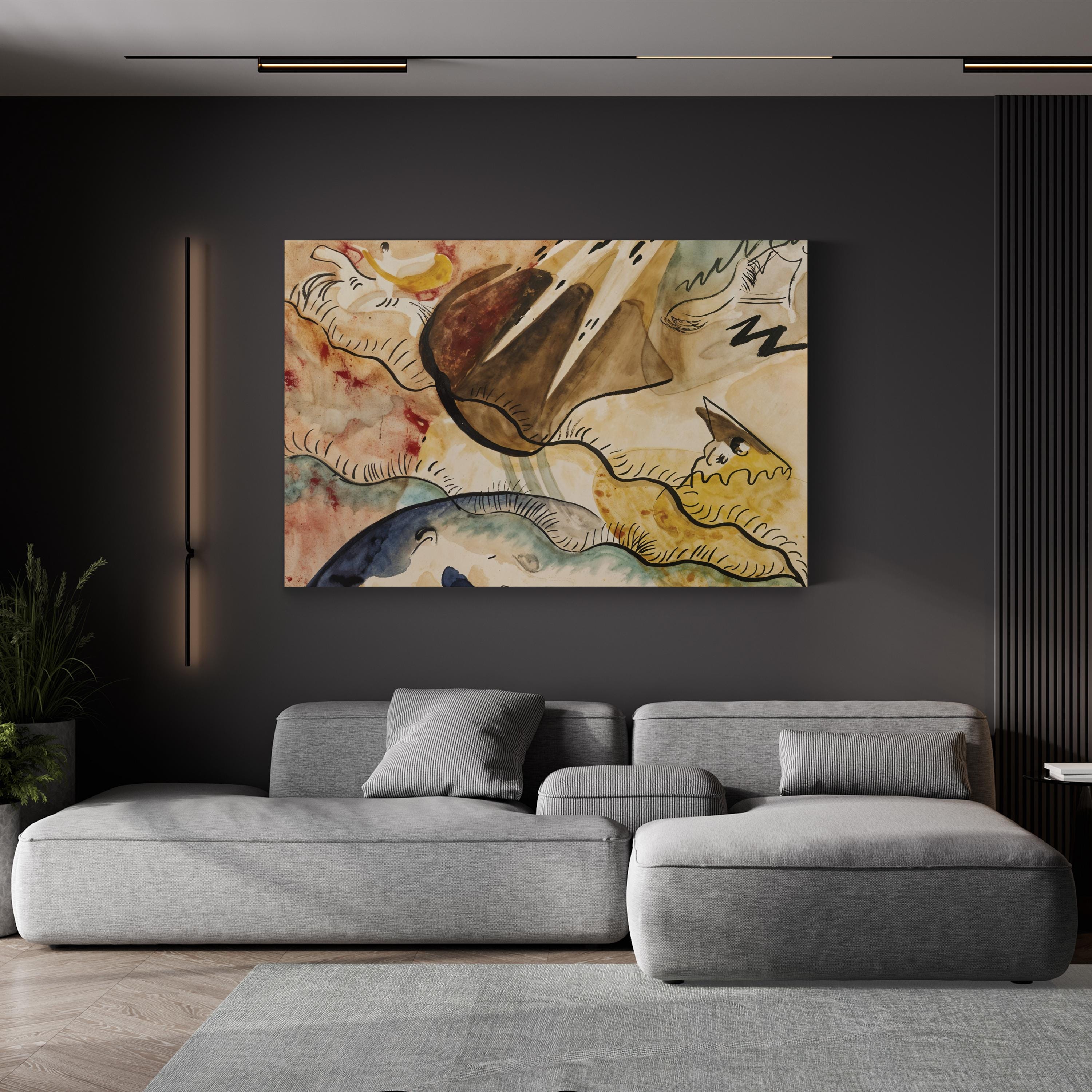 Rain Landscape Wall Art – Kandinsky 1911 Abstract Nature Artwork