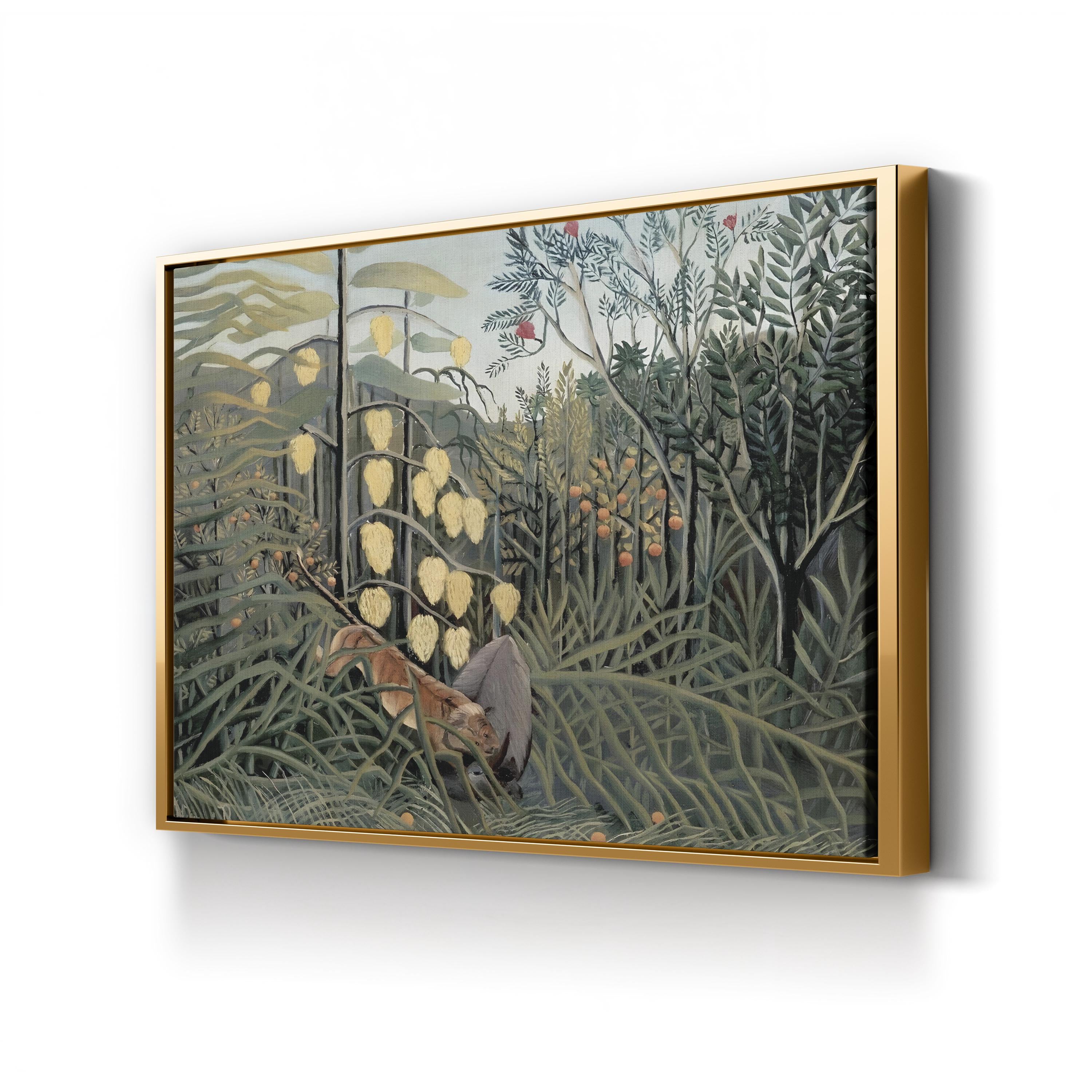 Rousseau’s Jungle II Wall Art by Henri Rousseau – Exotic Botanical Jungle Canvas