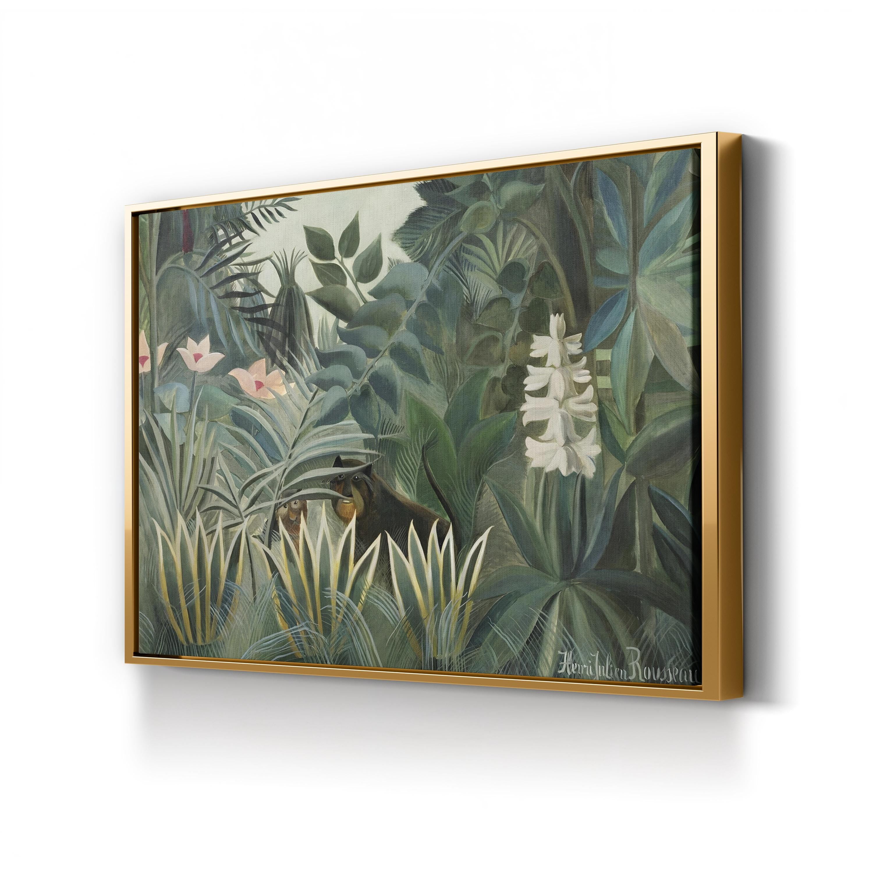 Rousseau’s Jungle III Wall Art by Henri Rousseau – Tropical Botanical Canvas