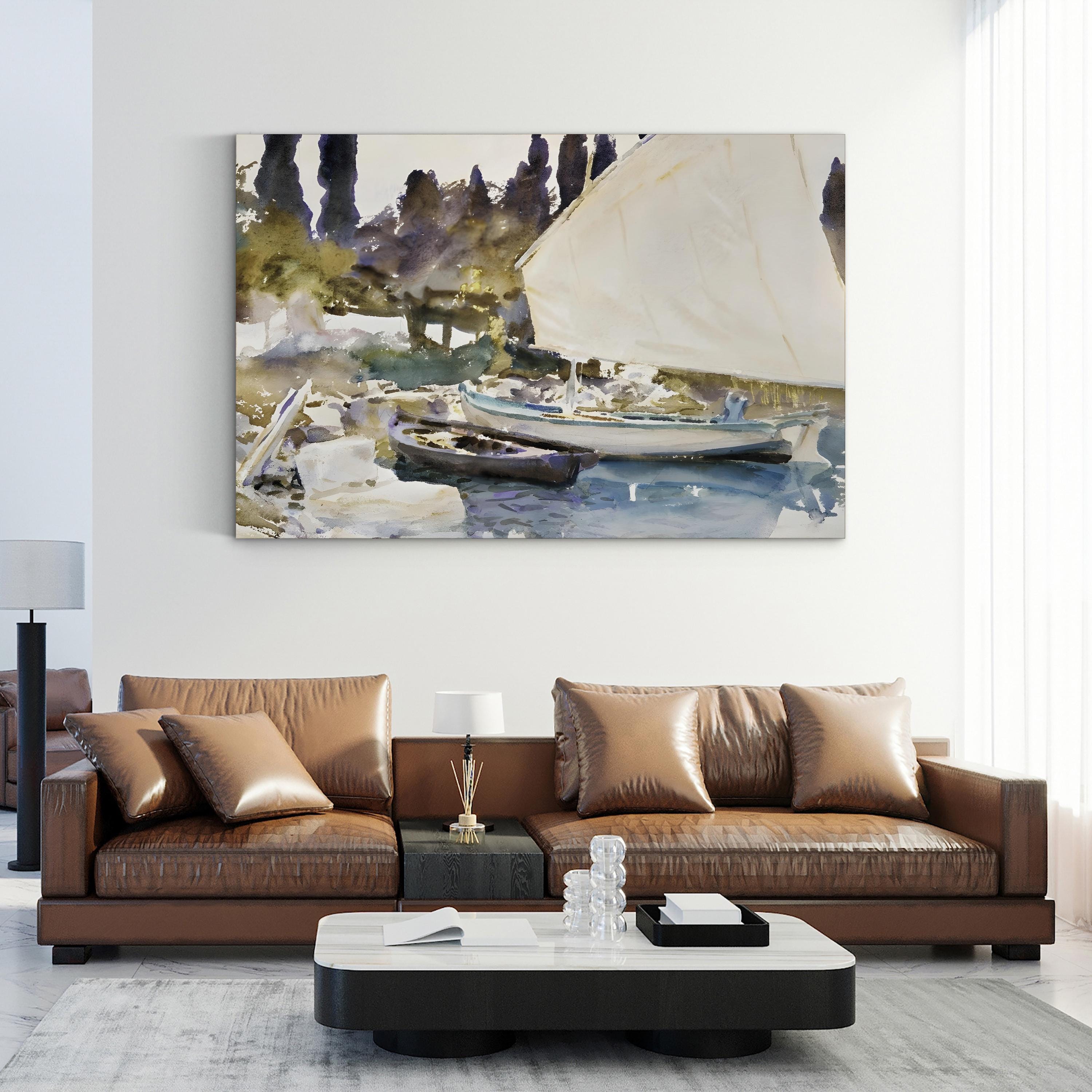 Sargent Mountainous Landscapes Wall Art by John Singer Sargent – Classical Nautical Landscape Canvas