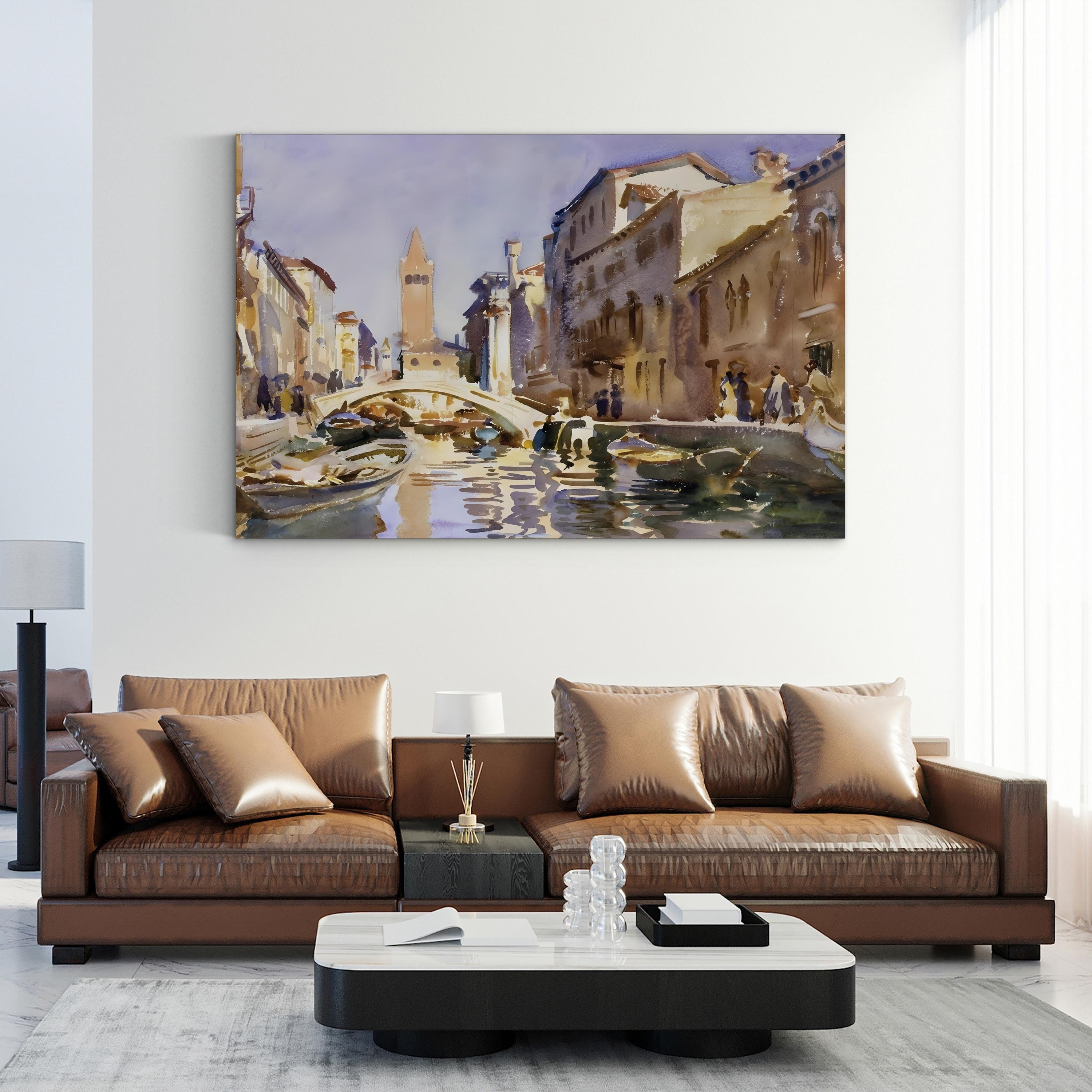 Venetian Canal Canvas Art Print: Sargent’s Venice Studies IV