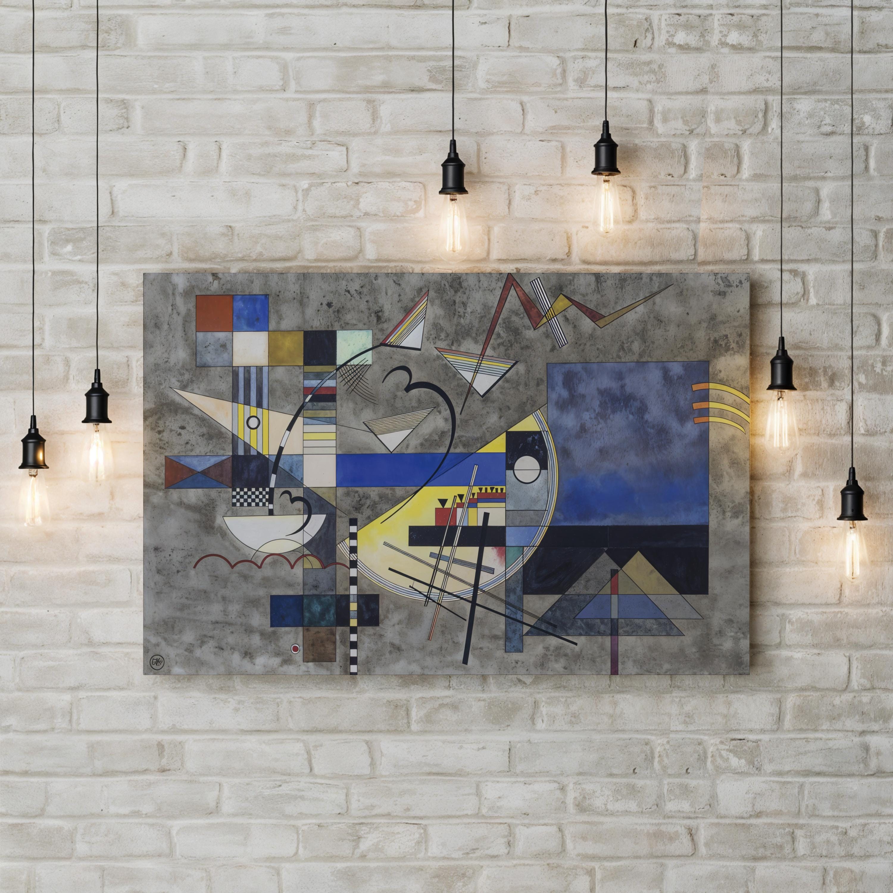 Solid III, 1925 Geometric Abstract Canvas Print – Wassily Kandinsky Bauhaus Modern Art