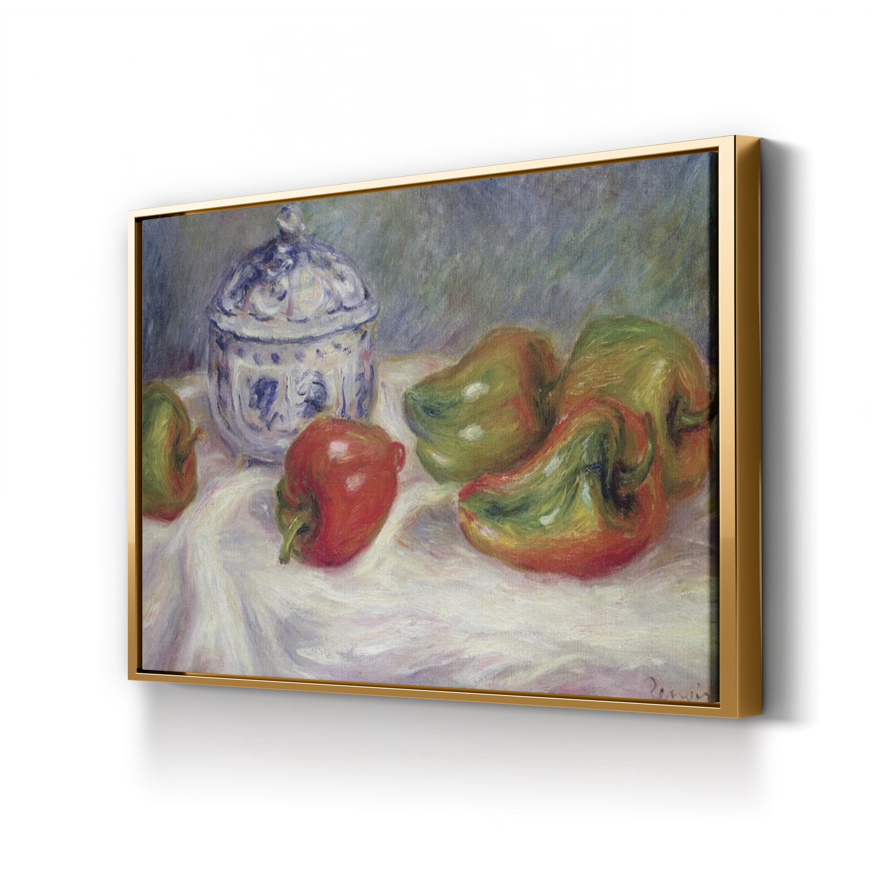 Renoir 1905 Still Life with a Sugar Bowl and Red Peppers By Pierre-Auguste Renoir
