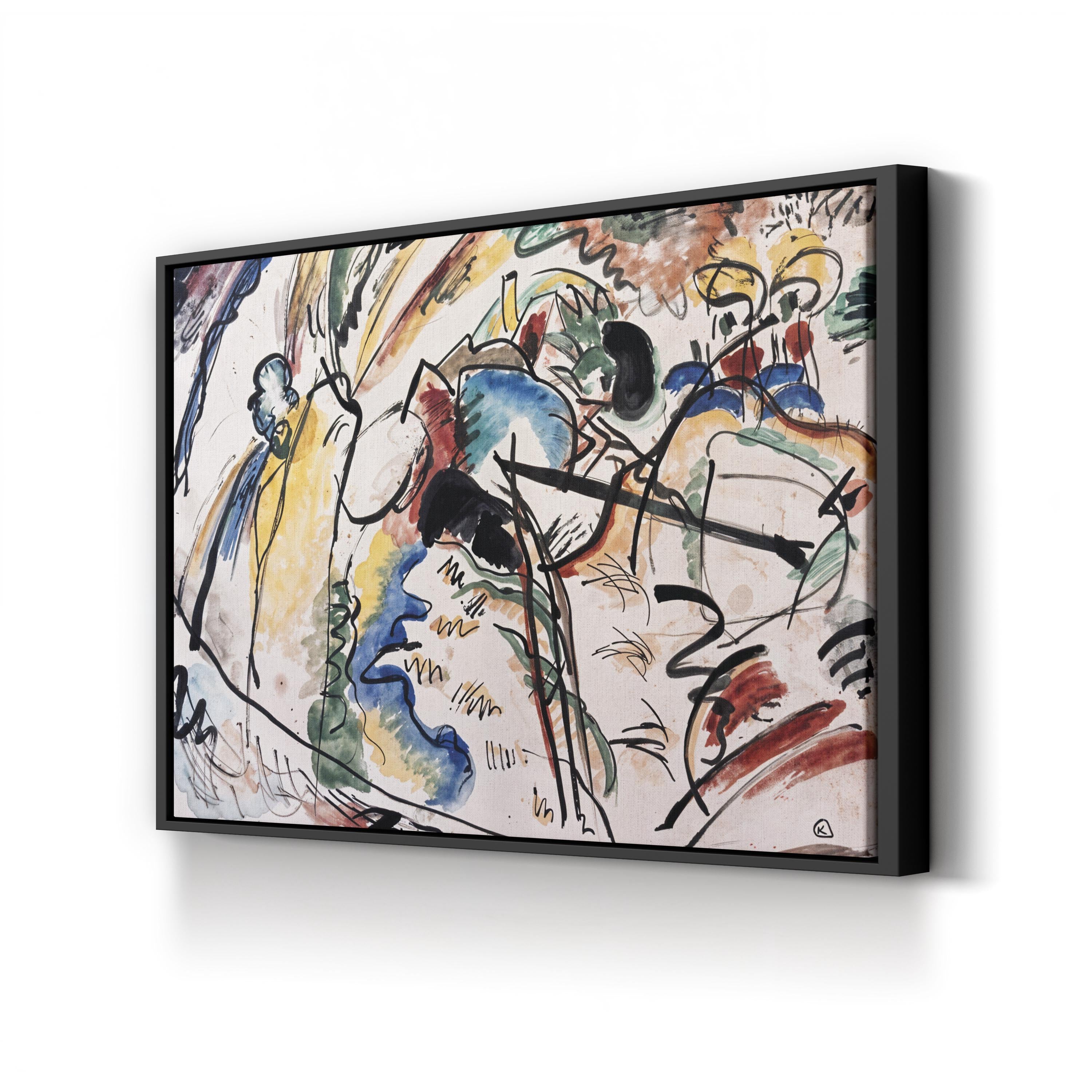 1960 After Wassily Kandinsky “Improvisation” Offset Lithograph Print Wall Art