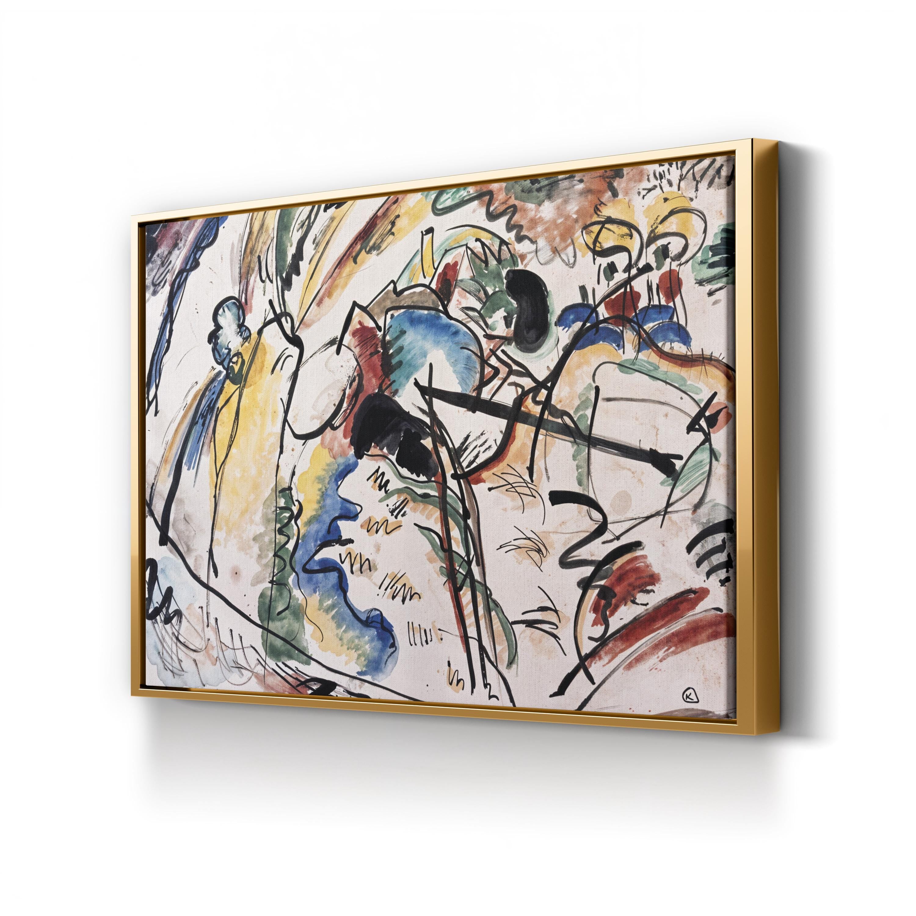 1960 After Wassily Kandinsky “Improvisation” Offset Lithograph Print Wall Art