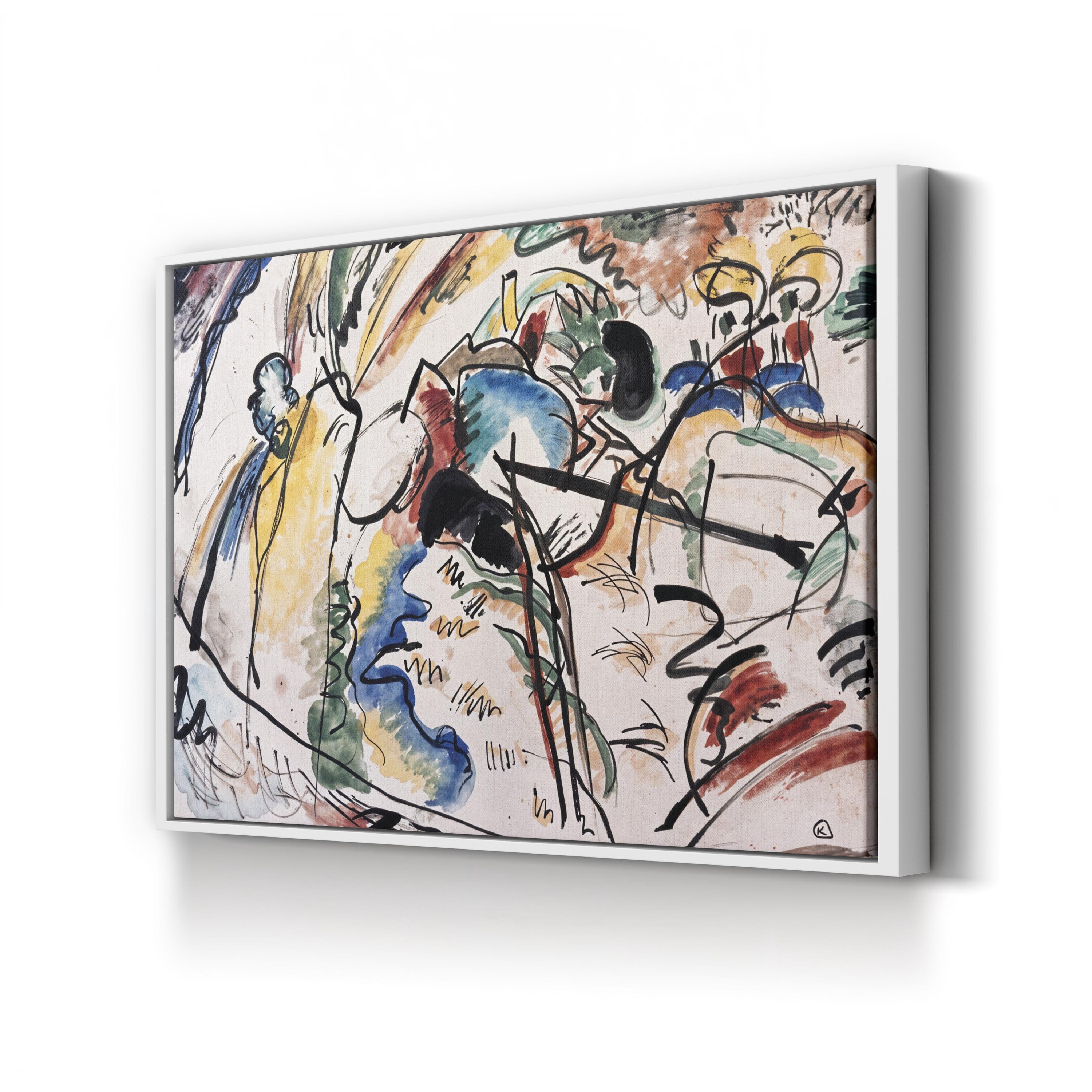 1960 After Wassily Kandinsky “Improvisation” Offset Lithograph Print Wall Art
