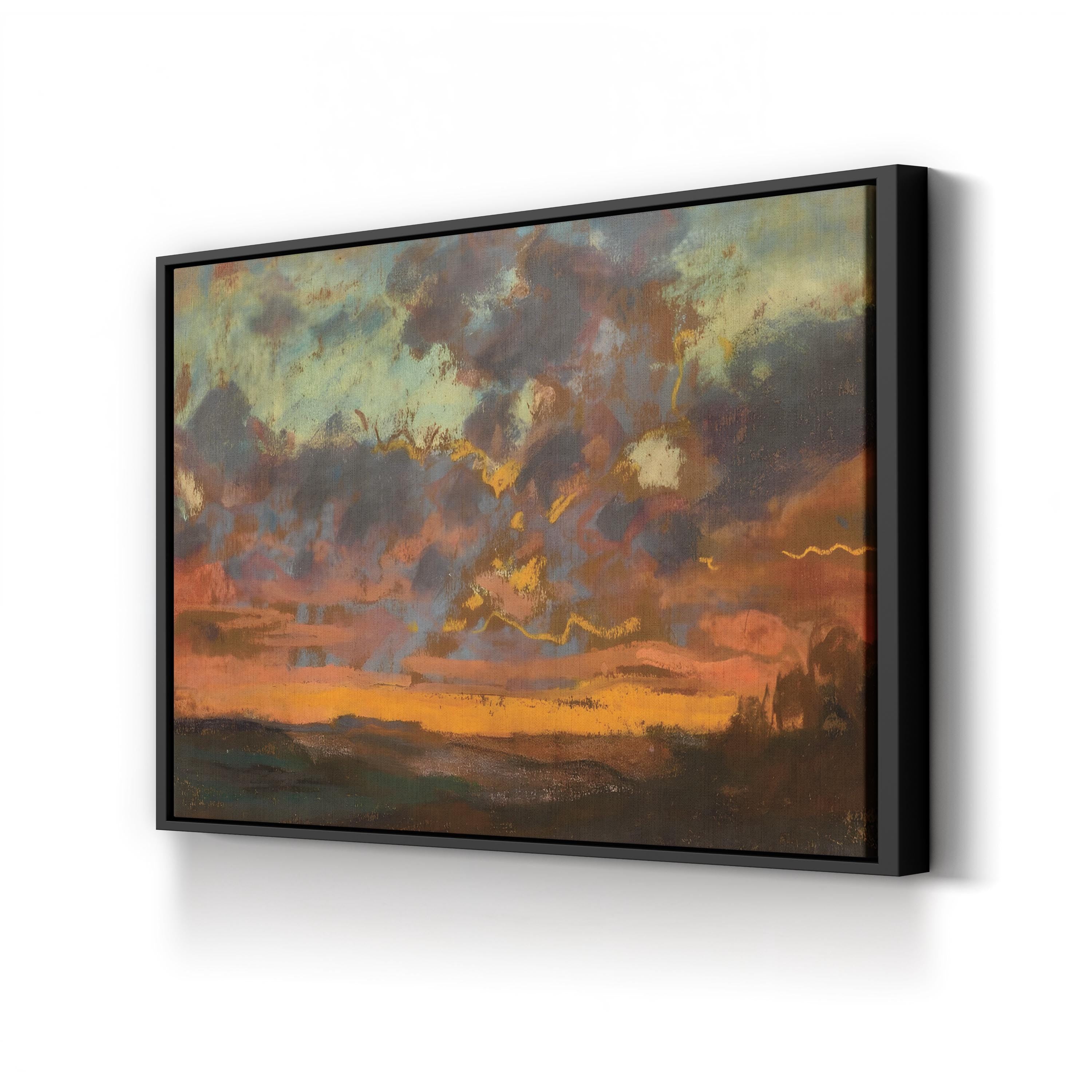 Sunset, 1868 Canvas Print – Claude Monet Impressionist Landscape Wall Art