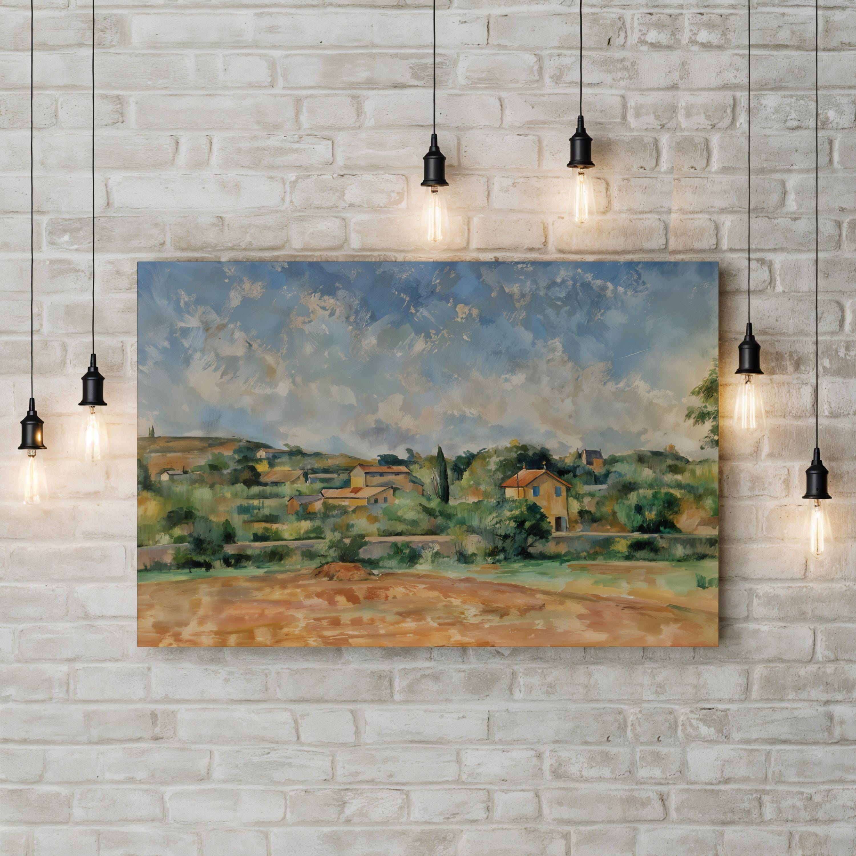 The Bellevue Plain (The Red Earth) by Paul Cézanne canvas print, standard bare canvas