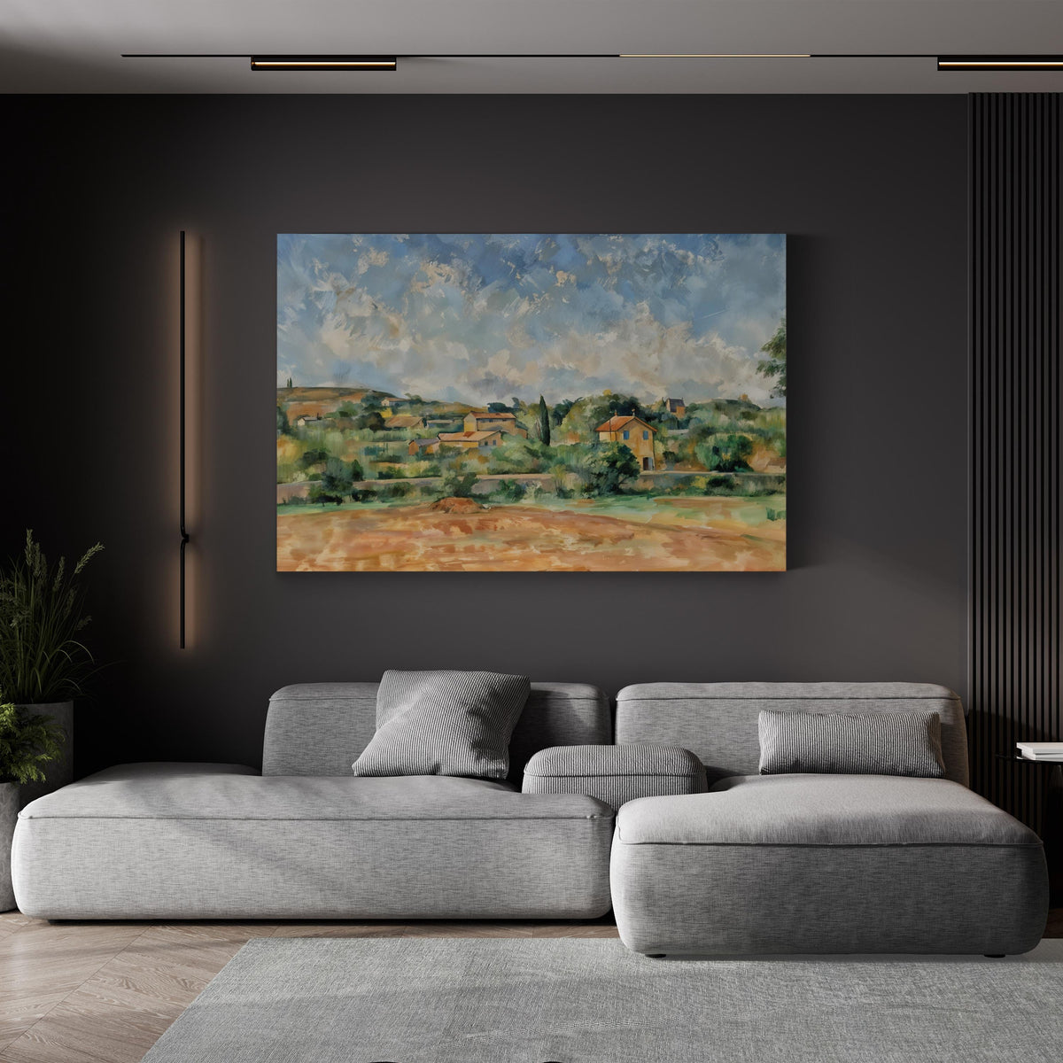 The Bellevue Plain (The Red Earth) by Paul Cézanne canvas print, gallery canvas 1.5 inch