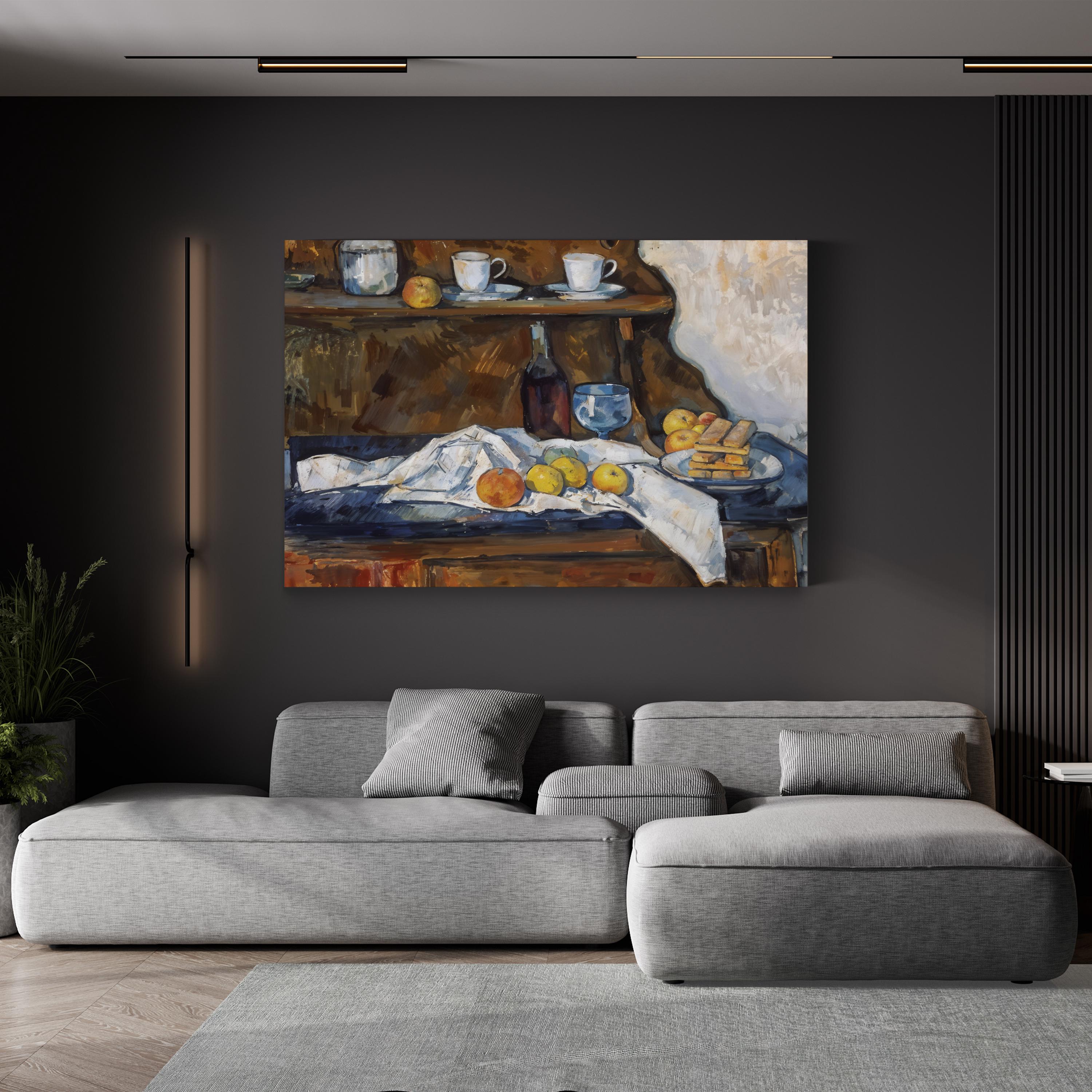The Buffet, 1877 Wall Art by Paul Cezanne – Classical Post-Impressionist Still Life Canvas