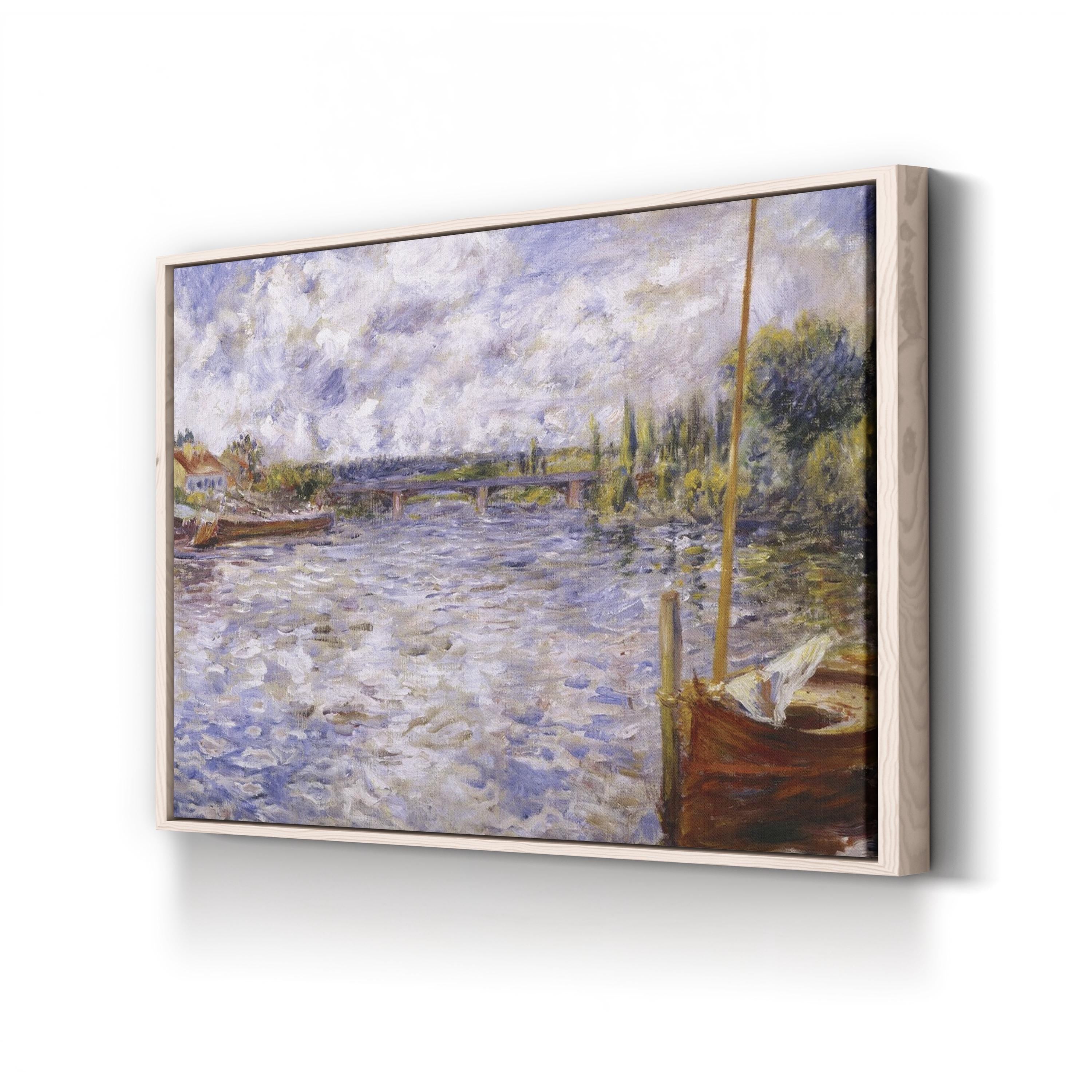 The Seine at Chatou, 1874 Vintage Canvas Print – Pierre-Auguste Renoir French River Landscape