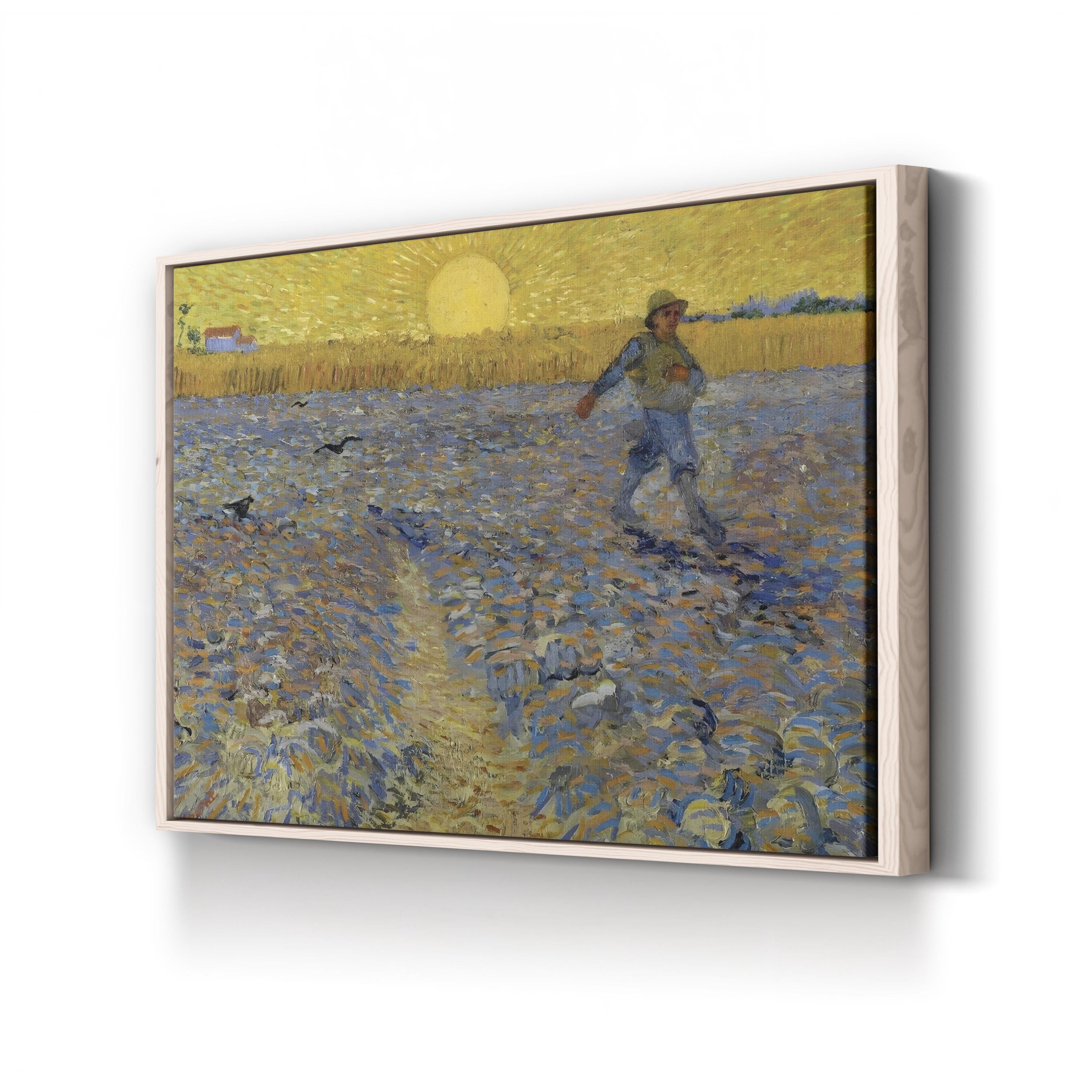 The Sower, 1888 Vintage Canvas Print – Vincent van Gogh Farm Scene Wall Art